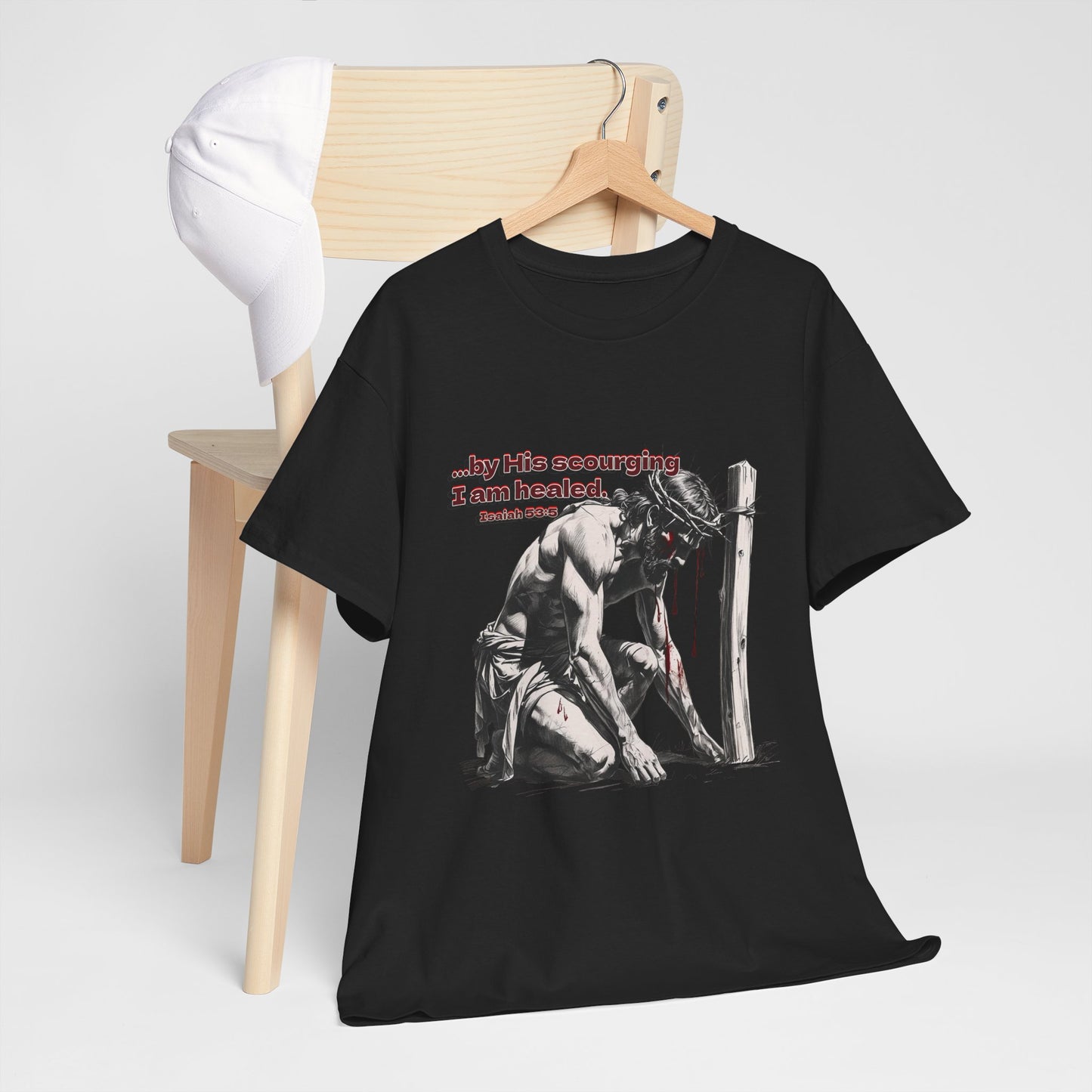 By His Strips - T-Shirt, Faith Inspired Gift, Spiritual Apparel, Church Wear