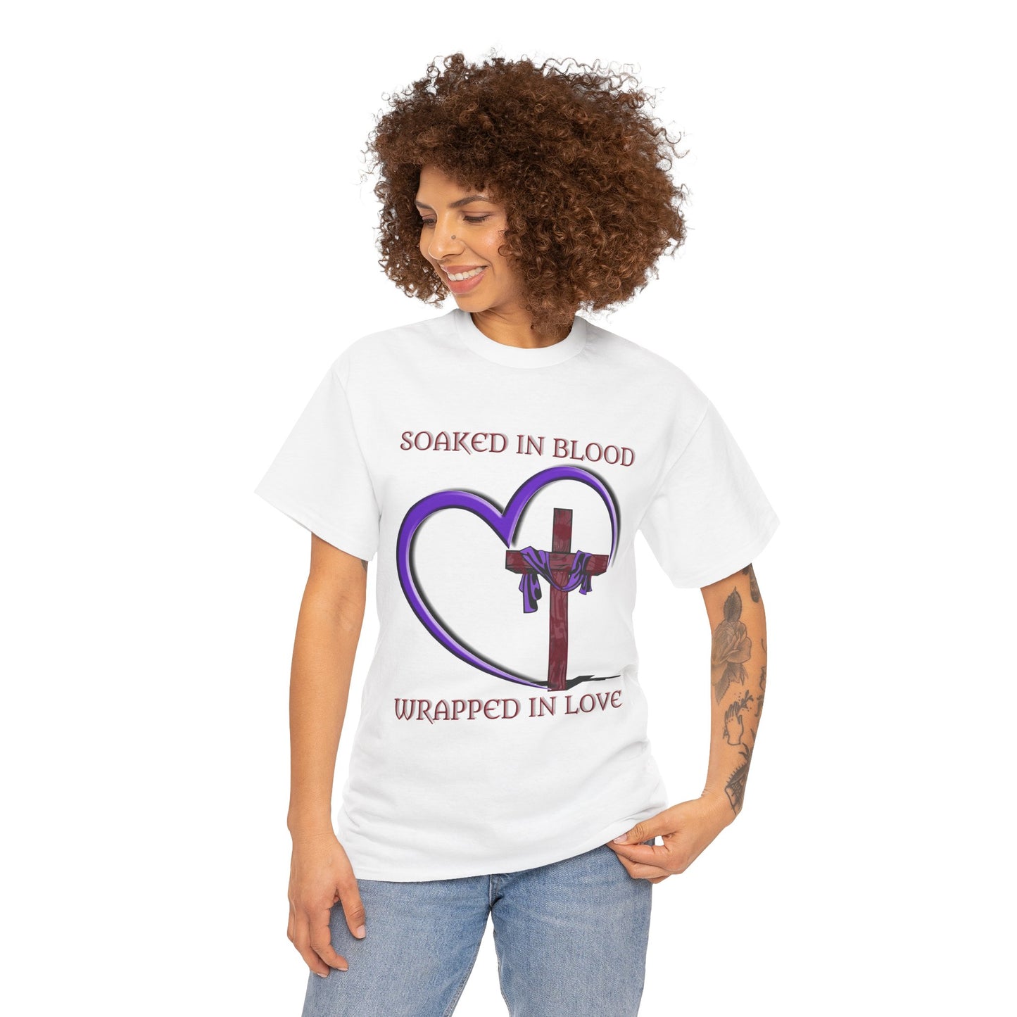 Wrapped in love - T-shirt - Religious T-Shirt, Faith Inspired Gift, Spiritual Apparel, Church Wear