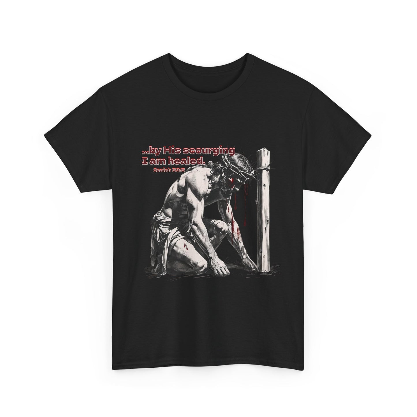 By His Strips - T-Shirt, Faith Inspired Gift, Spiritual Apparel, Church Wear