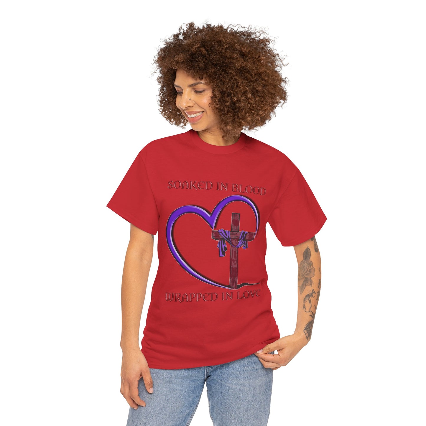 Wrapped in love - T-shirt - Religious T-Shirt, Faith Inspired Gift, Spiritual Apparel, Church Wear