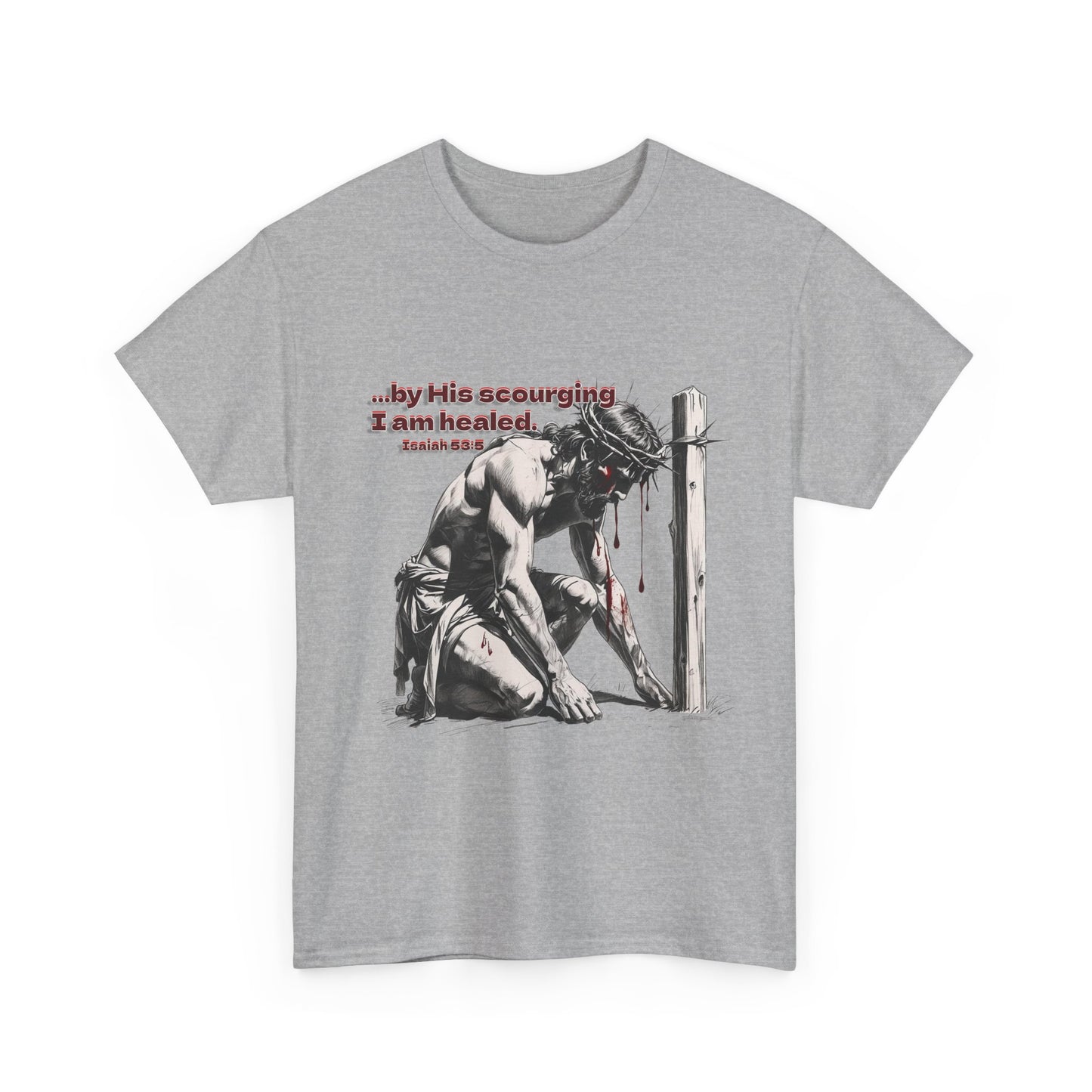 By His Strips - T-Shirt, Faith Inspired Gift, Spiritual Apparel, Church Wear