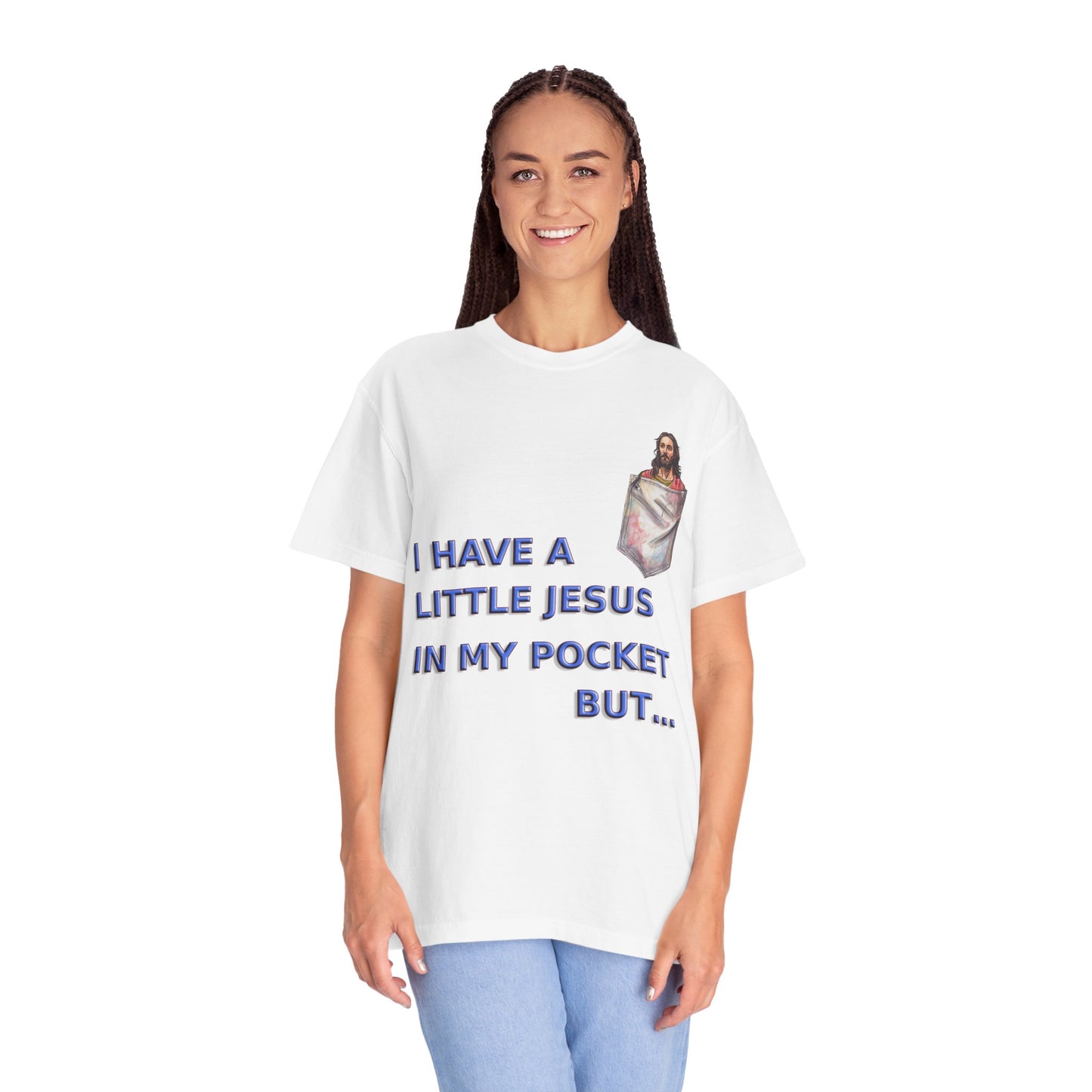 Jesus Pocket T-Shirt, Funny Religious Tee, Unisex Graphic Tee, Gift for Believers, Church Wear, Faith-Based Apparel