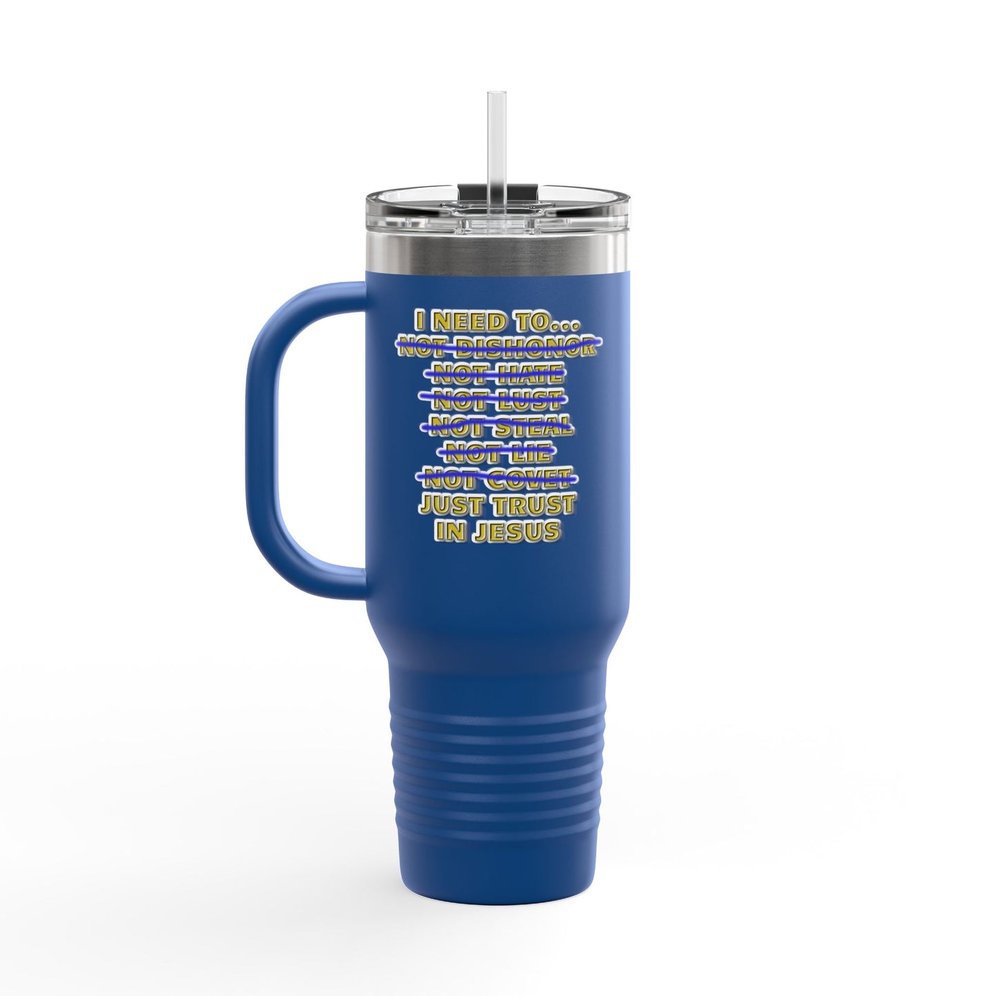 Faith-Inspired Insulated Travel Mug, 40oz | Perfect for Daily Motivation, Coffee Lovers, Christian Gifts, Travel, and Nature Adventures