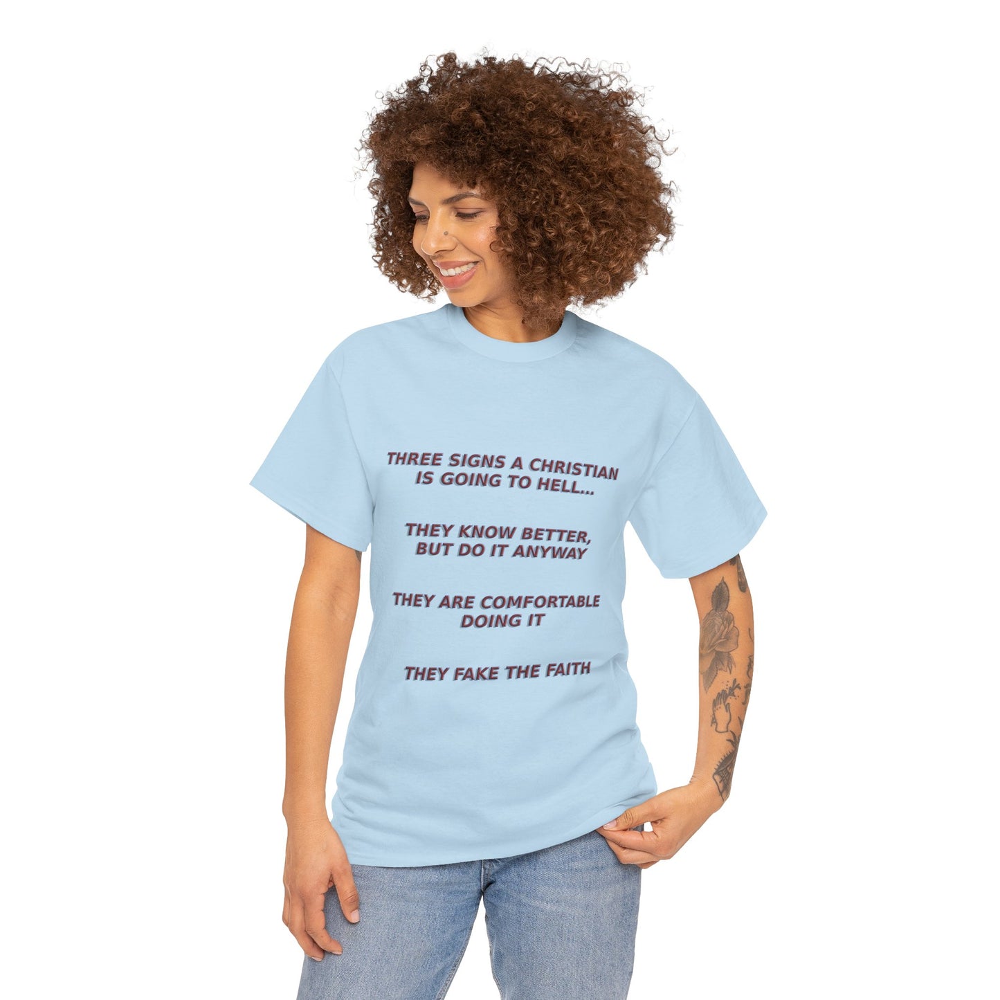 Christian Going To Hell Signs - Religious T-Shirt, Faith Inspired Gift, Spiritual Apparel, Church Wear
