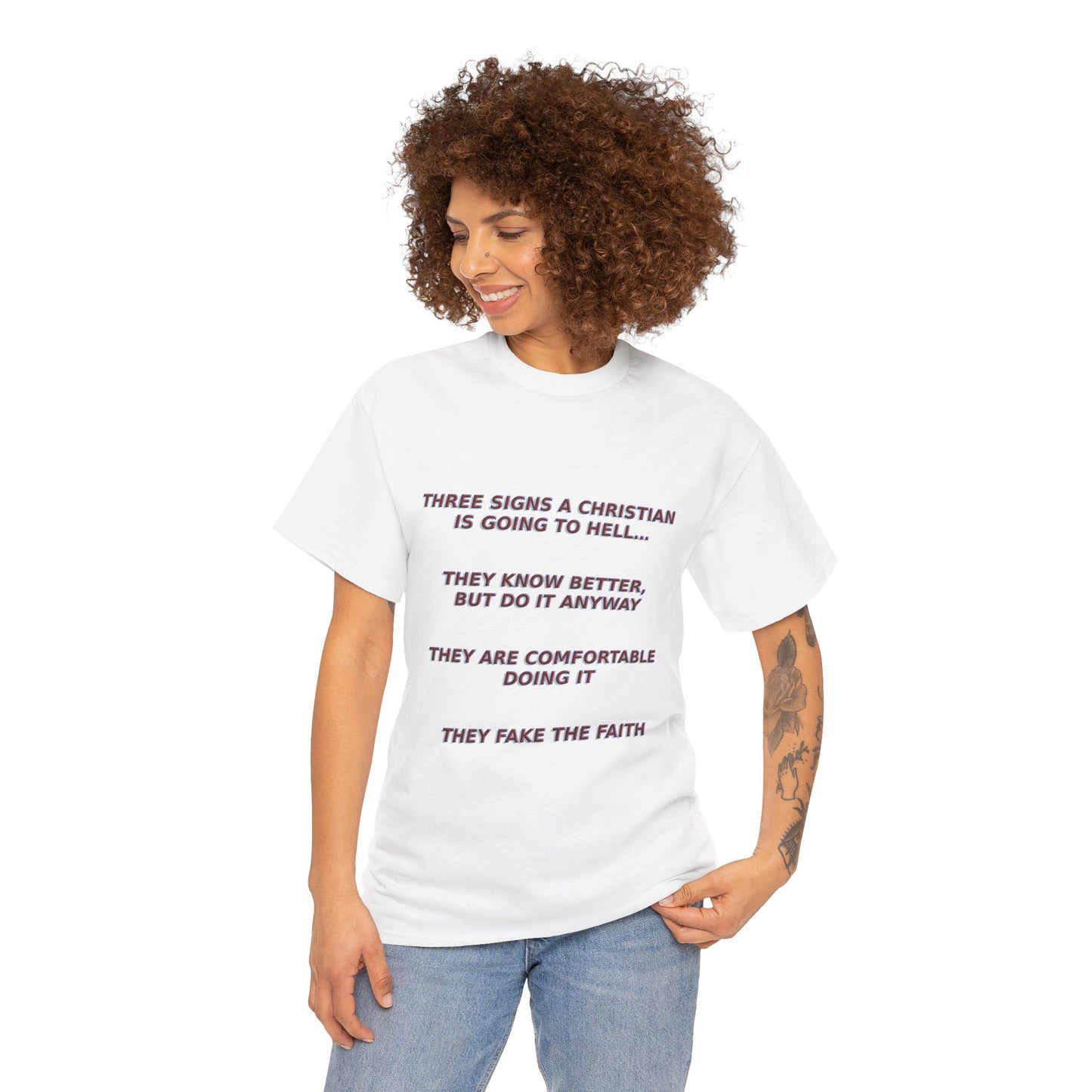 Christian Going To Hell Signs - Religious T-Shirt, Faith Inspired Gift, Spiritual Apparel, Church Wear