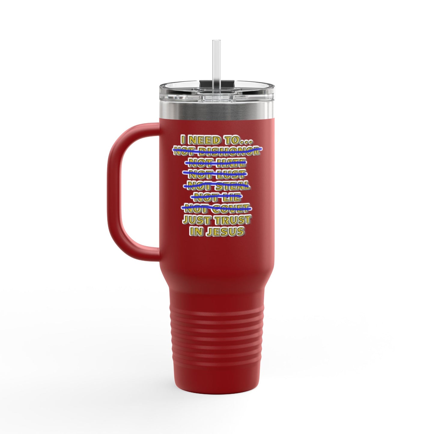 Faith-Inspired Insulated Travel Mug, 40oz | Perfect for Daily Motivation, Coffee Lovers, Christian Gifts, Travel, and Nature Adventures