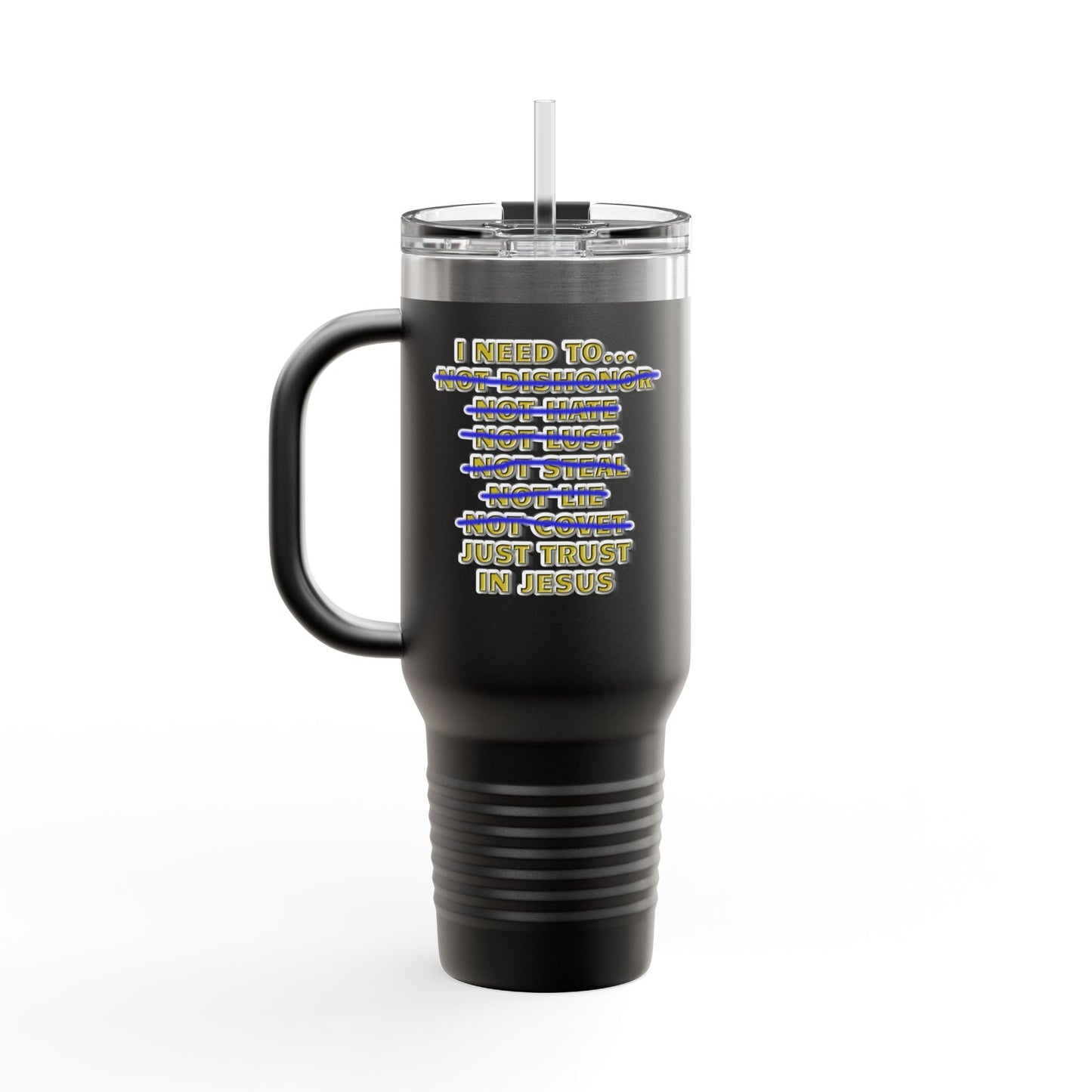 Faith-Inspired Insulated Travel Mug, 40oz | Perfect for Daily Motivation, Coffee Lovers, Christian Gifts, Travel, and Nature Adventures
