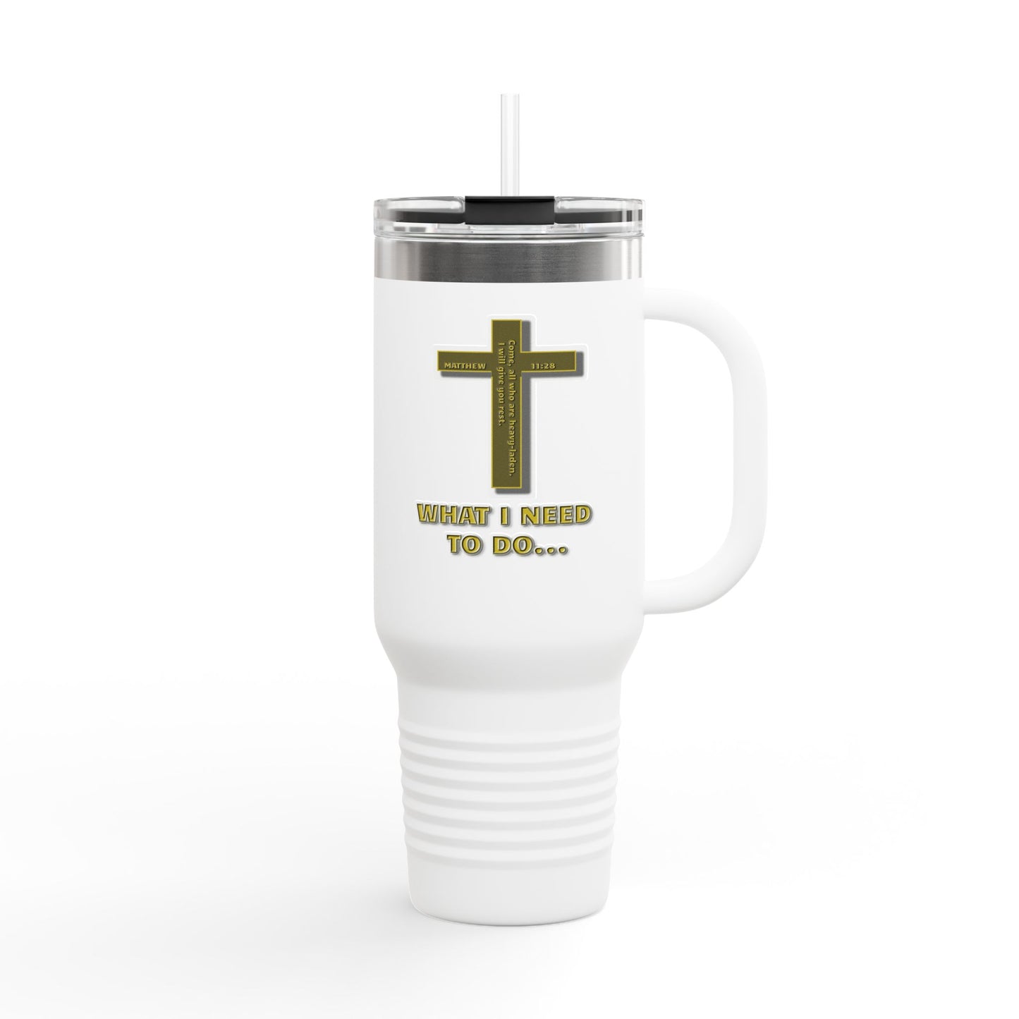 Faith-Inspired Insulated Travel Mug, 40oz | Perfect for Daily Motivation, Coffee Lovers, Christian Gifts, Travel, and Nature Adventures