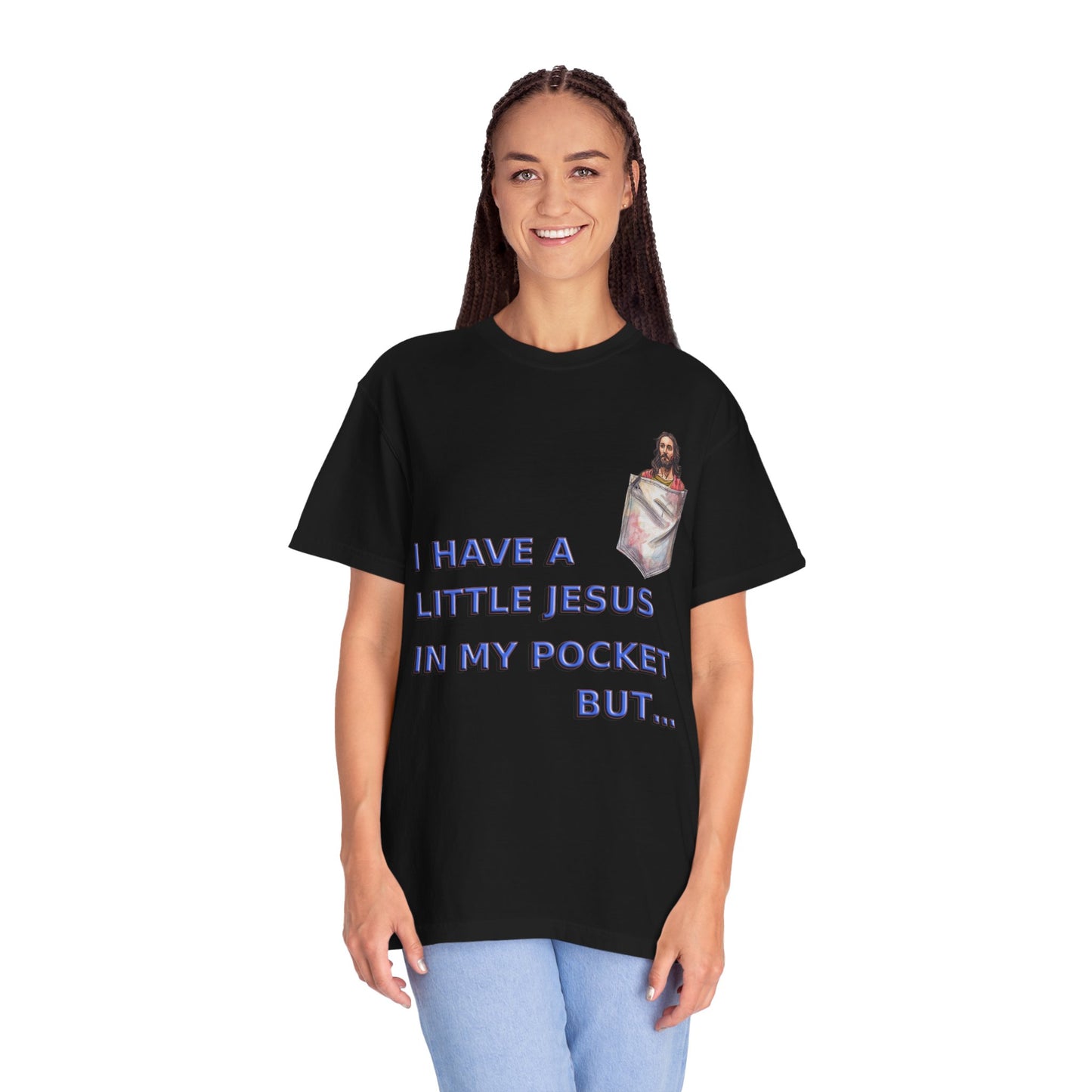 Jesus Pocket T-Shirt, Funny Religious Tee, Unisex Graphic Tee, Gift for Believers, Church Wear, Faith-Based Apparel