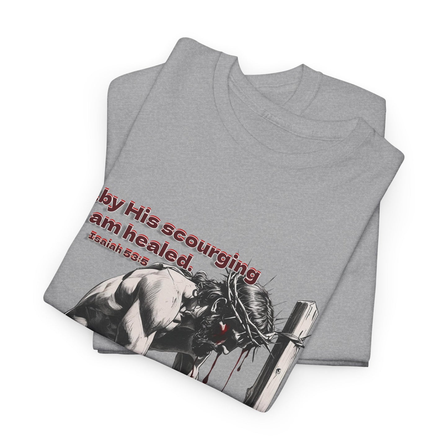 By His Strips - T-Shirt, Faith Inspired Gift, Spiritual Apparel, Church Wear