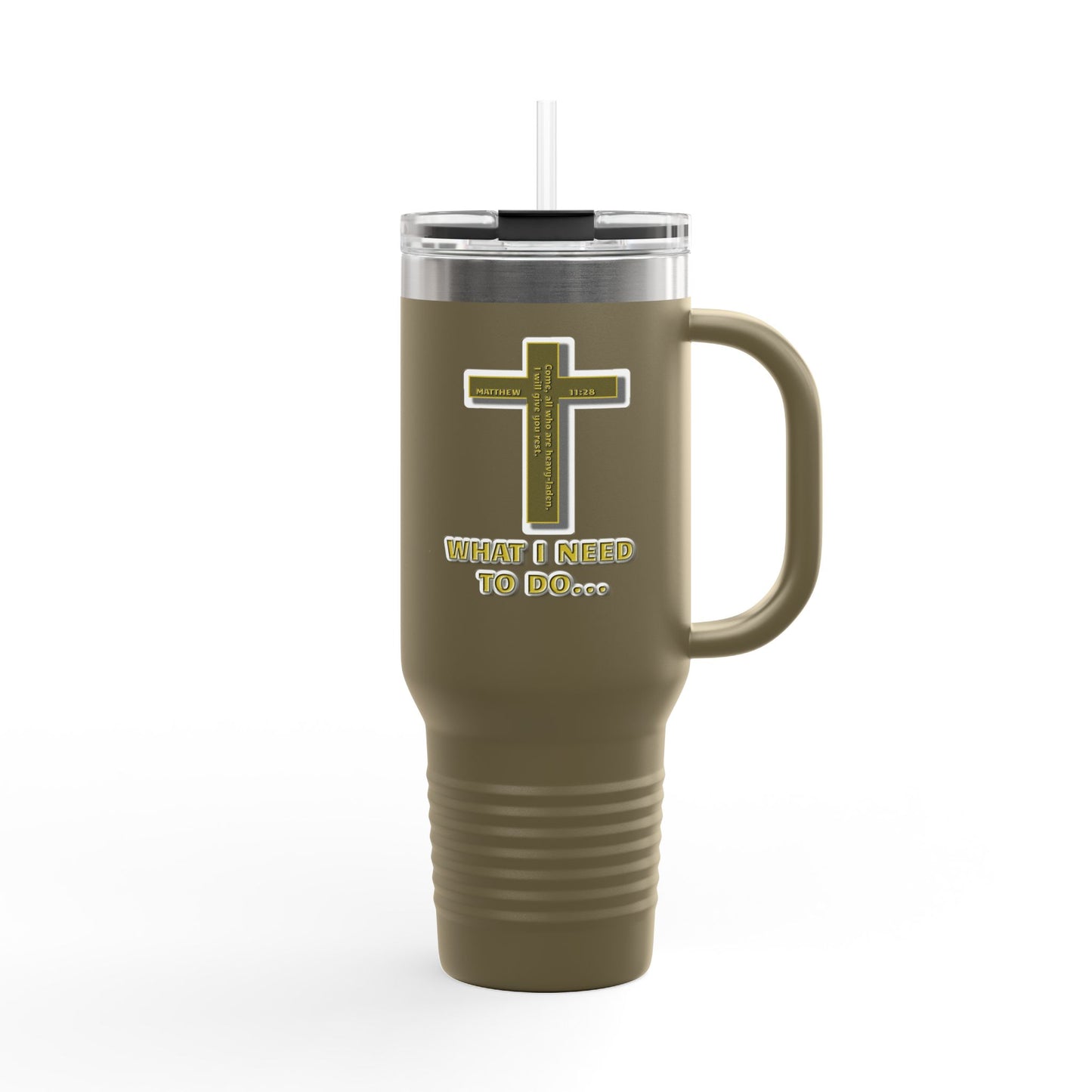 Faith-Inspired Insulated Travel Mug, 40oz | Perfect for Daily Motivation, Coffee Lovers, Christian Gifts, Travel, and Nature Adventures