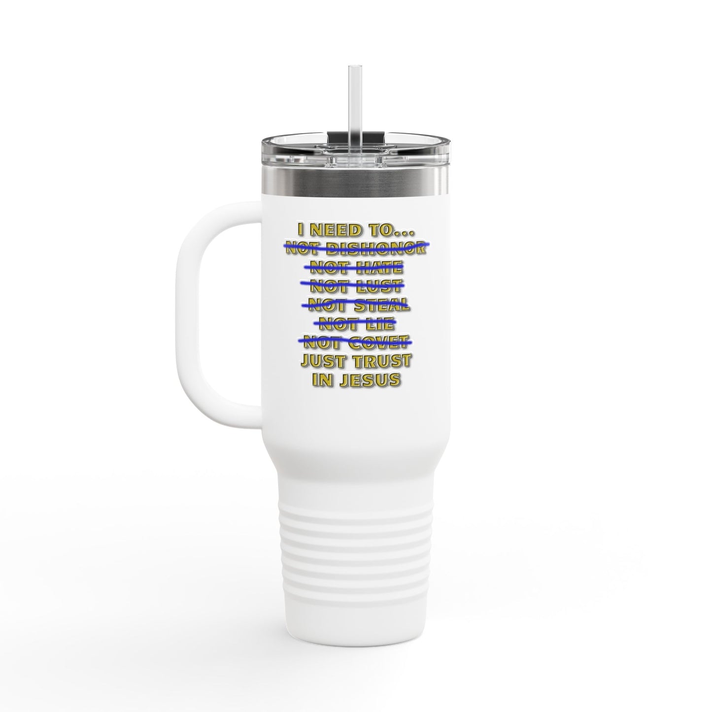 Faith-Inspired Insulated Travel Mug, 40oz | Perfect for Daily Motivation, Coffee Lovers, Christian Gifts, Travel, and Nature Adventures