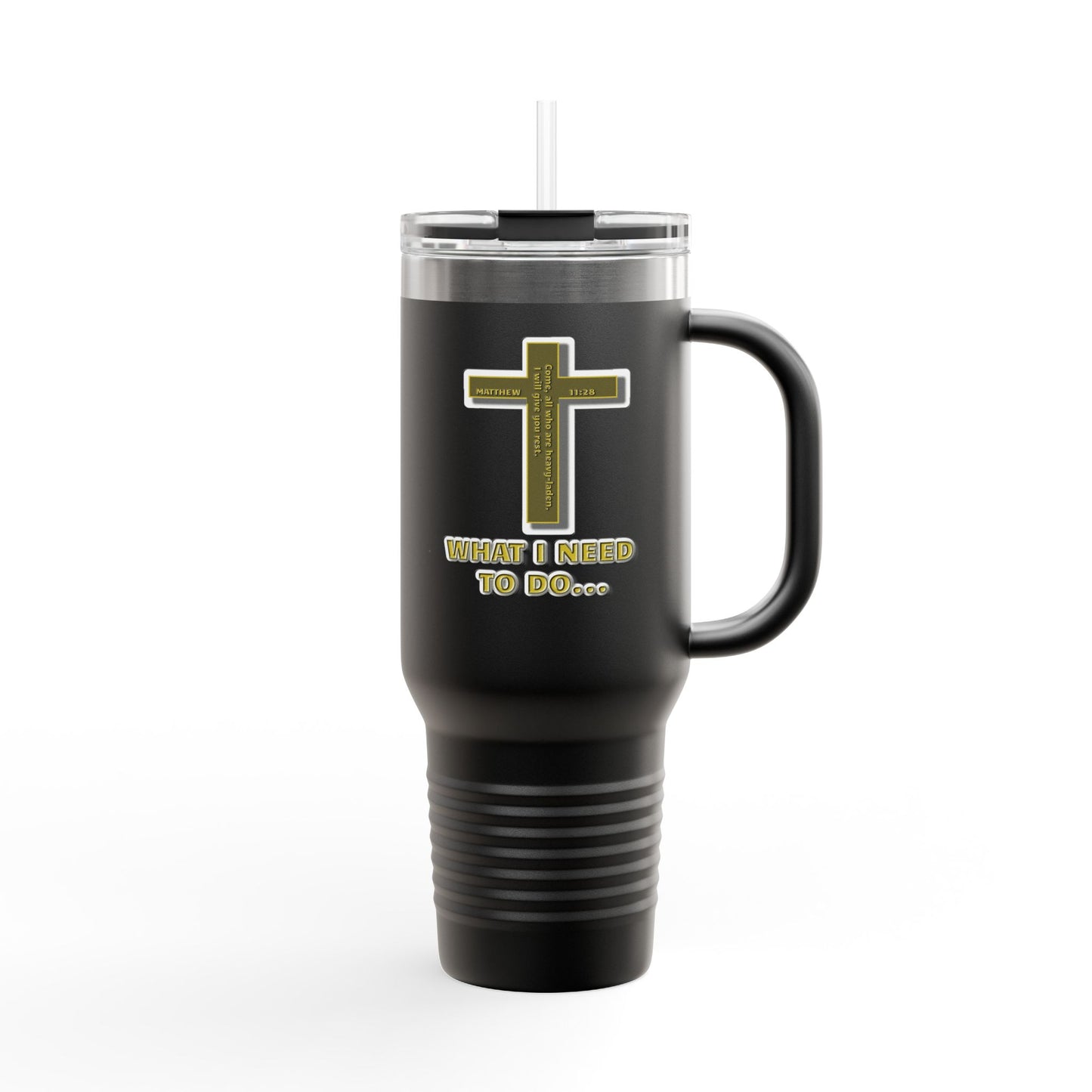 Faith-Inspired Insulated Travel Mug, 40oz | Perfect for Daily Motivation, Coffee Lovers, Christian Gifts, Travel, and Nature Adventures