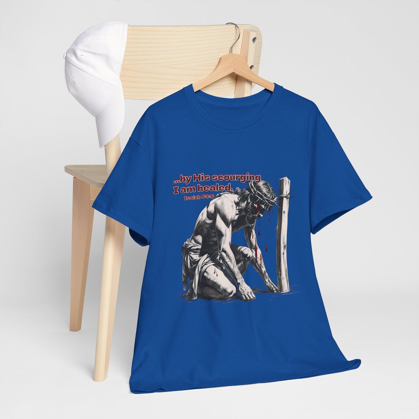 By His Strips - T-Shirt, Faith Inspired Gift, Spiritual Apparel, Church Wear