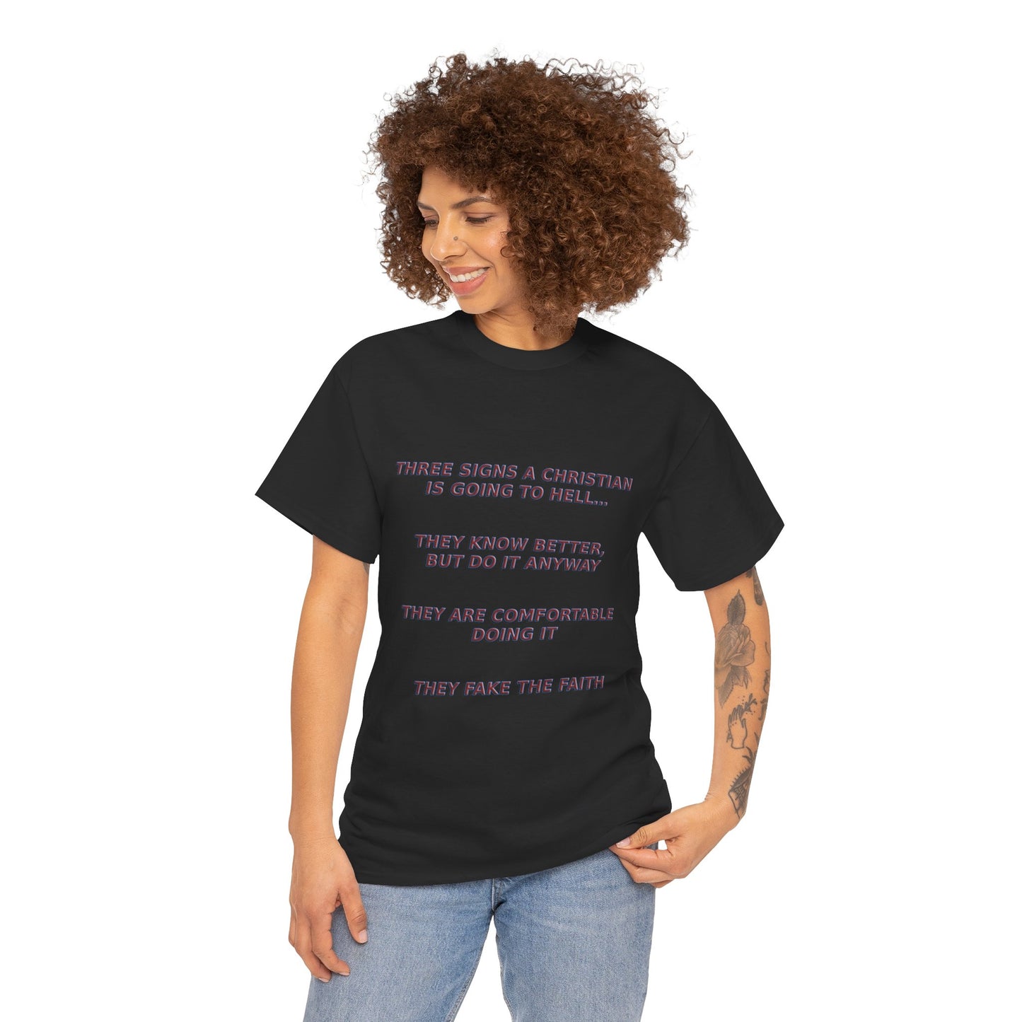 Christian Going To Hell Signs - Religious T-Shirt, Faith Inspired Gift, Spiritual Apparel, Church Wear