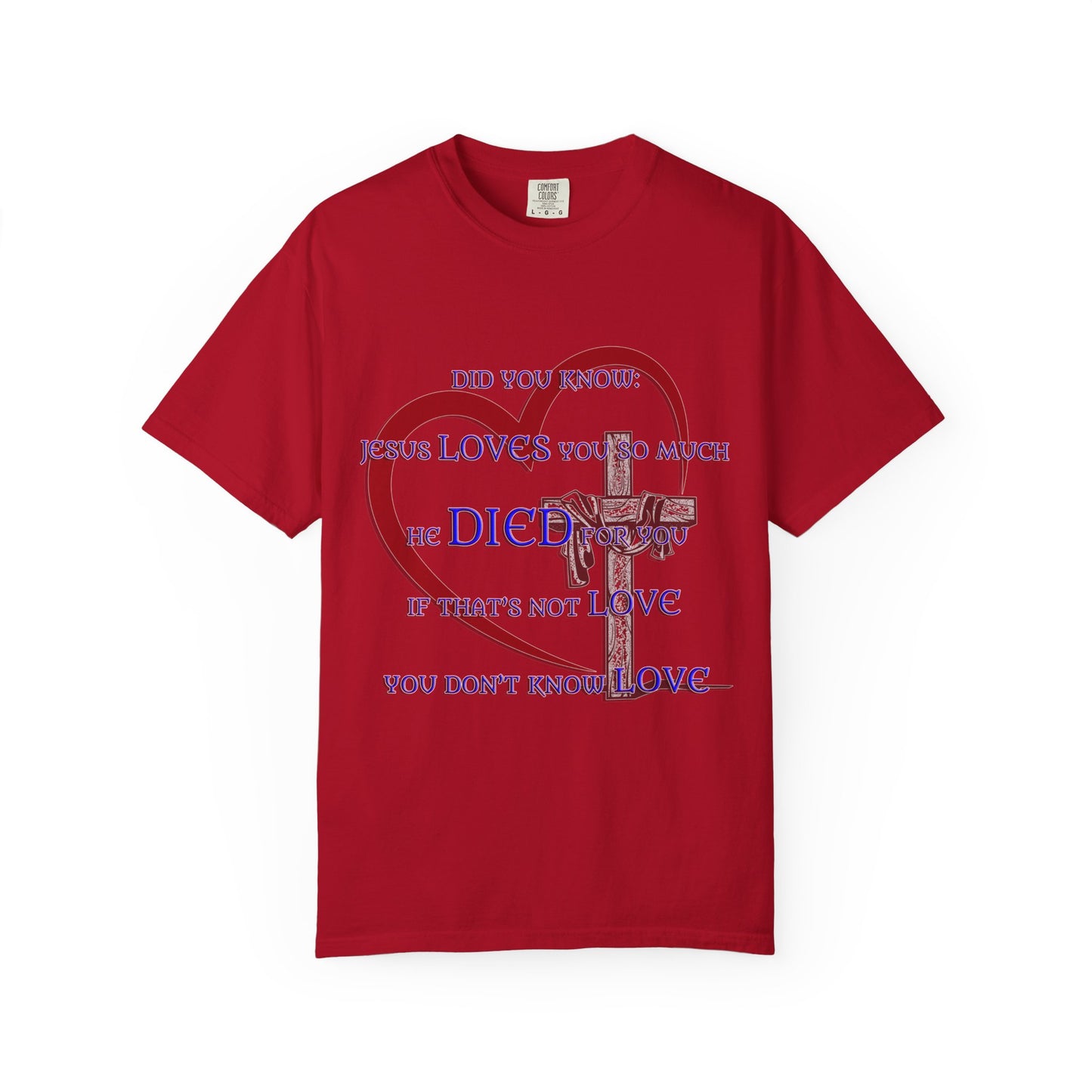 Jesus Loves You Christian T-Shirt | Faith-Inspired Comfort Colors Apparel | Spiritual Gift