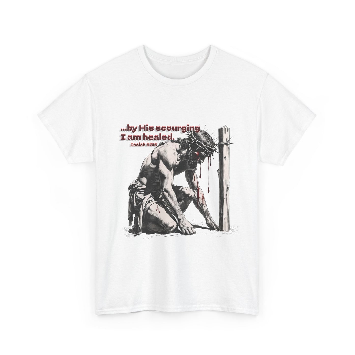 By His Strips - T-Shirt, Faith Inspired Gift, Spiritual Apparel, Church Wear