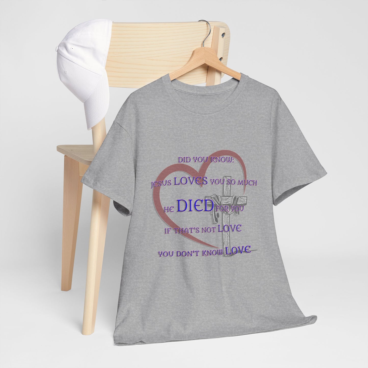 Jesus Loves you _ Religious T-Shirt, Faith Inspired Gift, Spiritual Apparel, Church Wear