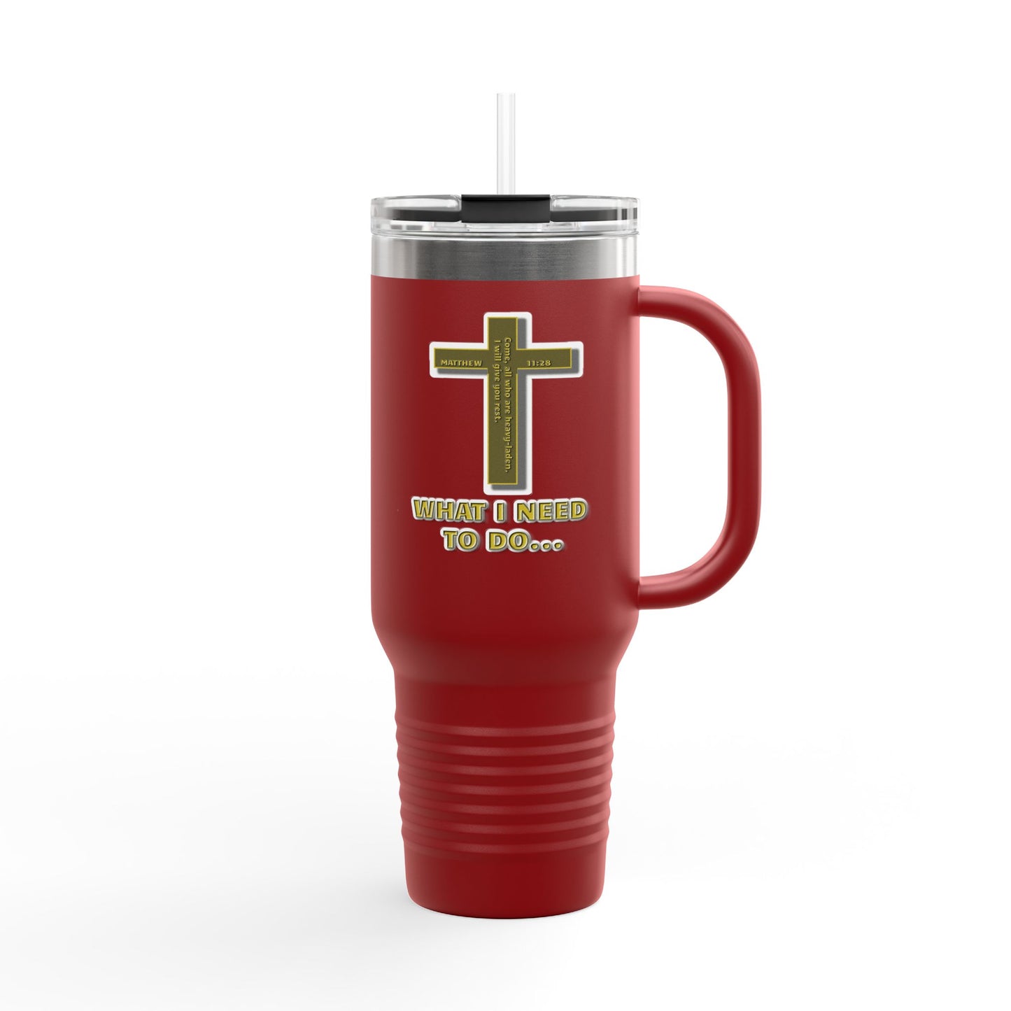 Faith-Inspired Insulated Travel Mug, 40oz | Perfect for Daily Motivation, Coffee Lovers, Christian Gifts, Travel, and Nature Adventures