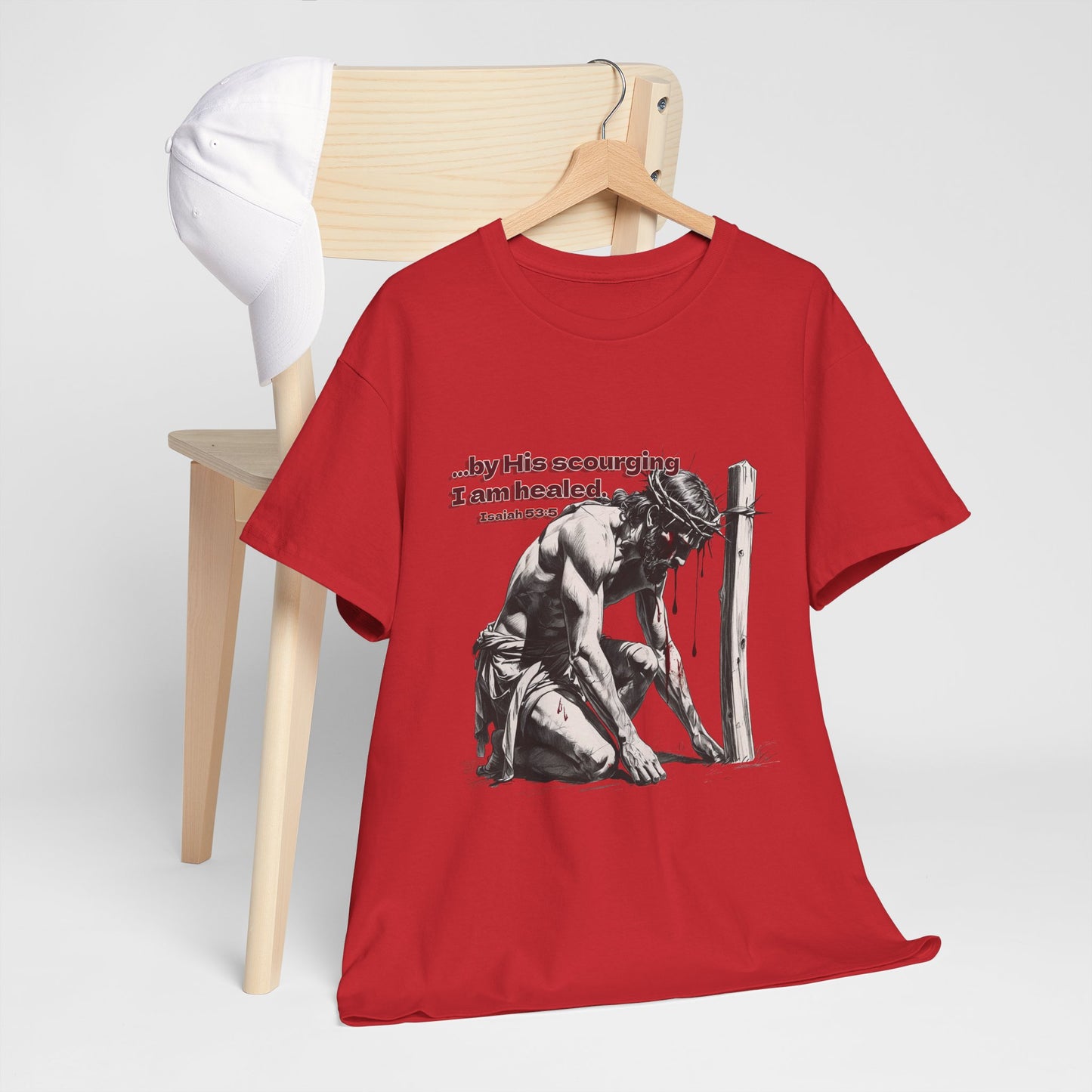 By His Strips - T-Shirt, Faith Inspired Gift, Spiritual Apparel, Church Wear