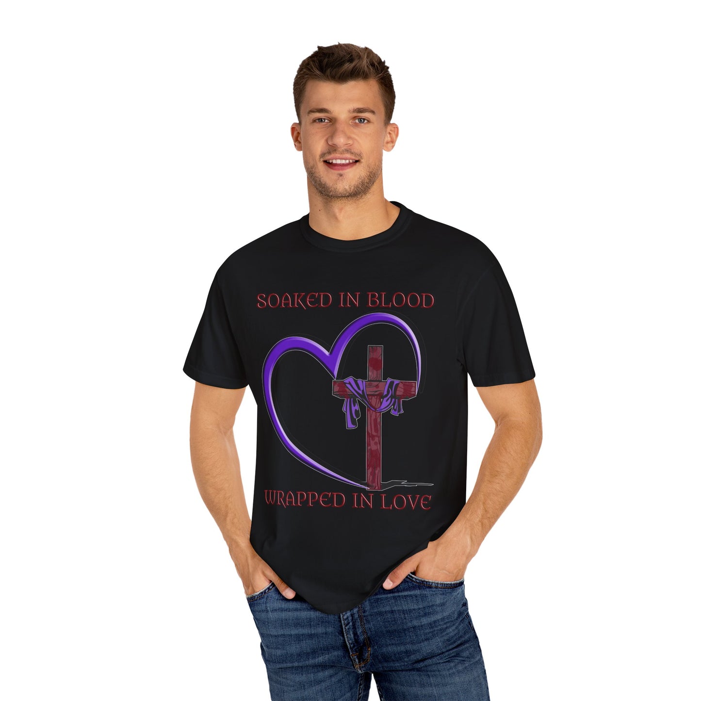 Wrapped in Love Christian T-Shirt | Faith-Inspired Comfort Colors Apparel | Spiritual Gift
