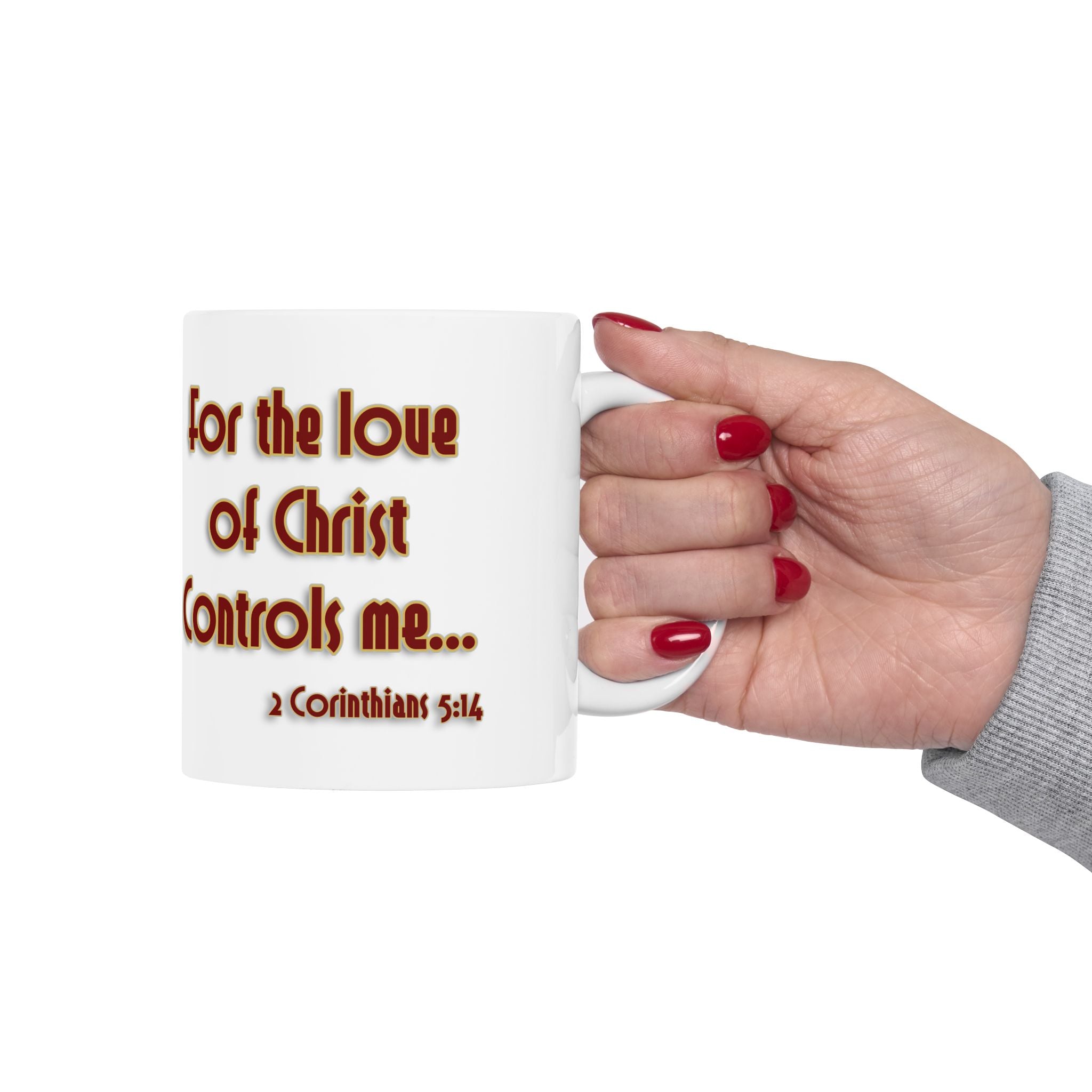 For the Love of Christ Controls Me" Coffee Mug - 2 Corinthians 5:14 | Free with Any 2-Item Purchase