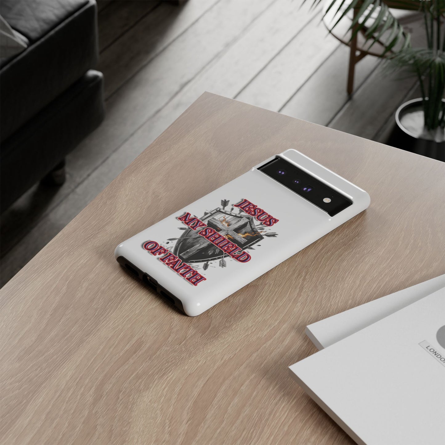 Faith-Inspired Phone Case | Jesus My Shield of Faith | Tough Cases, Christian Gift, Religious Decor, Inspirational Phone Cover, [...]