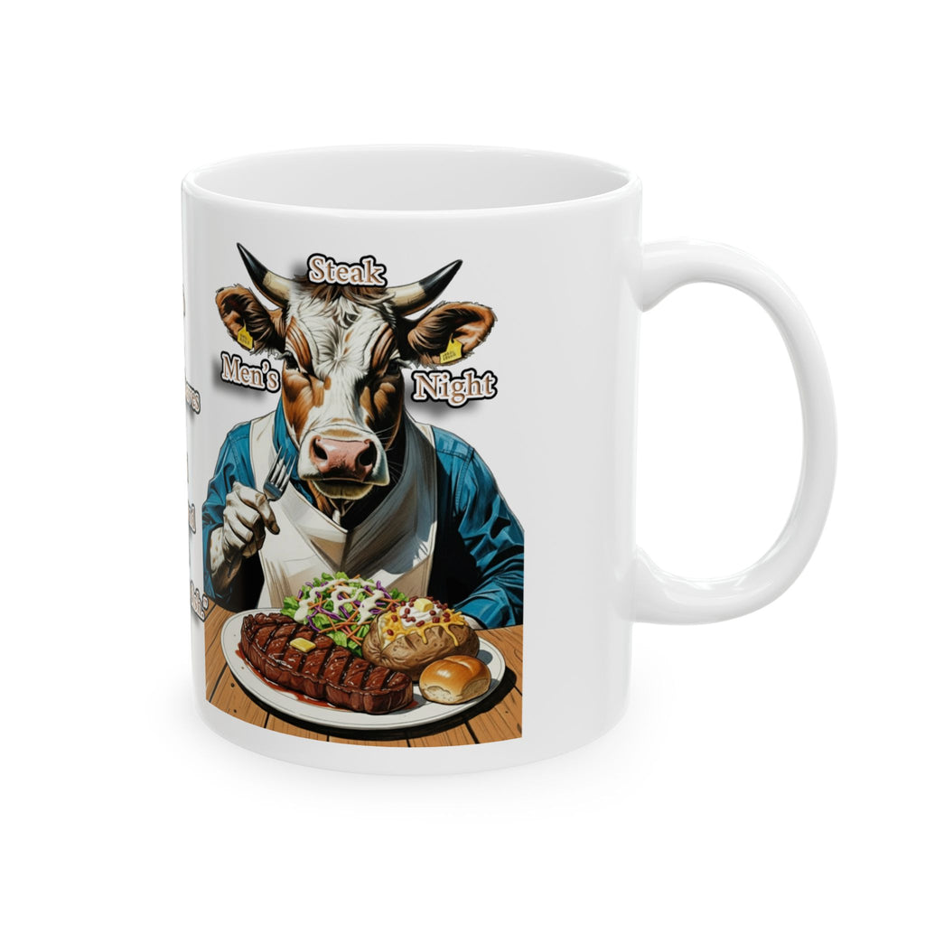 Men’s Steak Night Mug - Mark 6:35 Brotherhood and Fellowship Drinkware