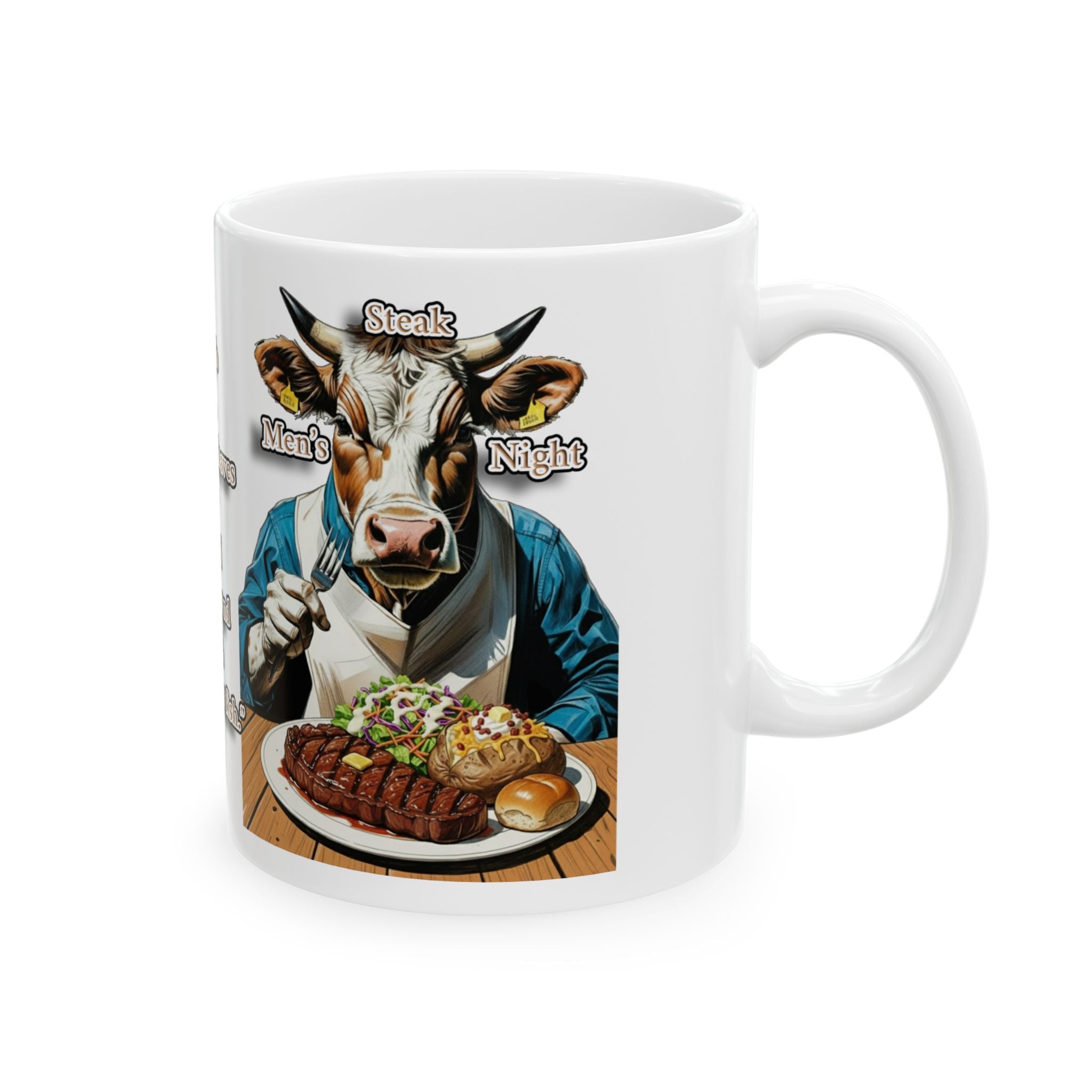 Men’s Steak Night Mug - Mark 6:35 Brotherhood and Fellowship Drinkware