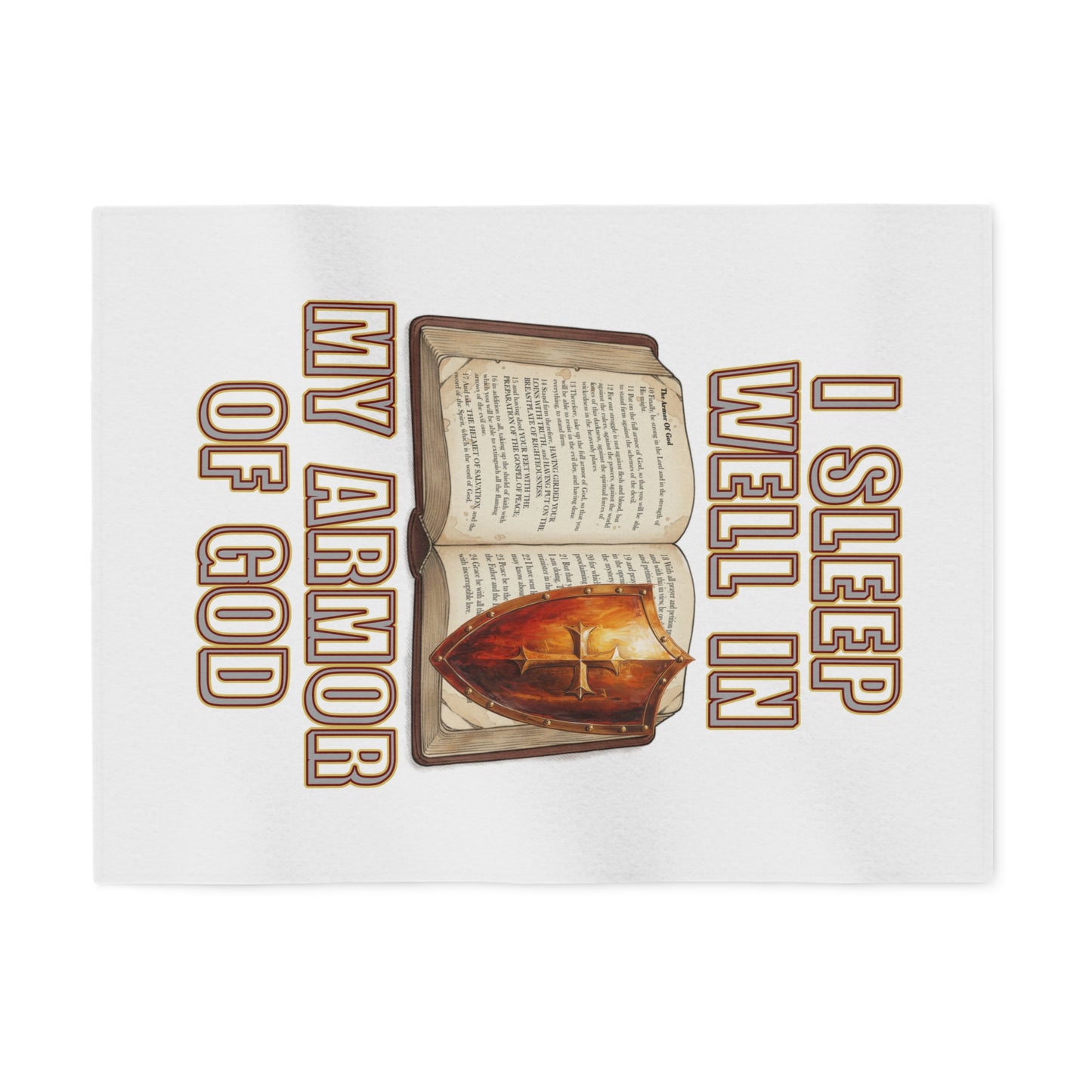 Terry Town Sweatshirt Blanket | Christian Blanket | Armor of God | Ephesians 6:10-20