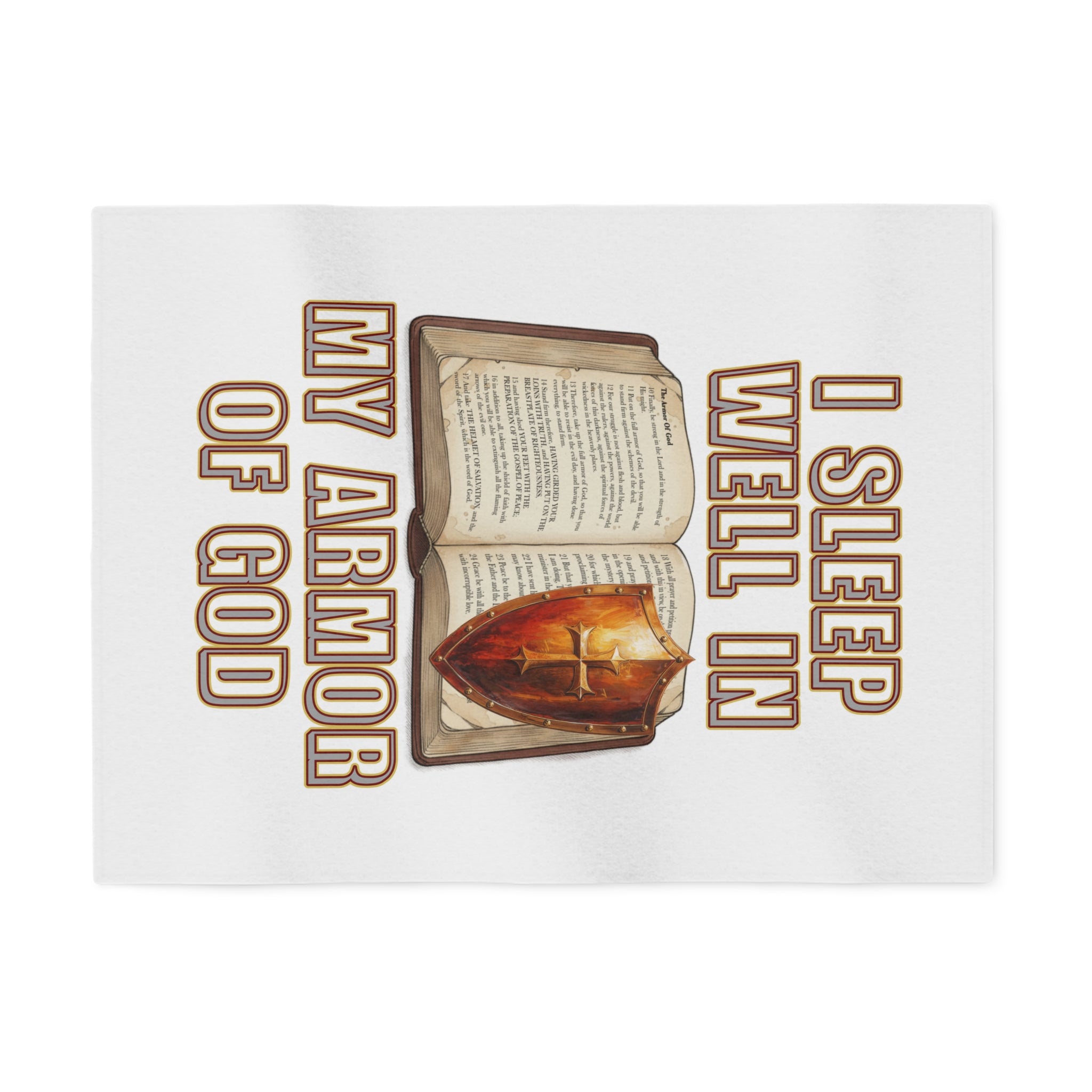 Terry Town Sweatshirt Blanket - "Armor of God" Faith Blanket (Eph 6:10-20)