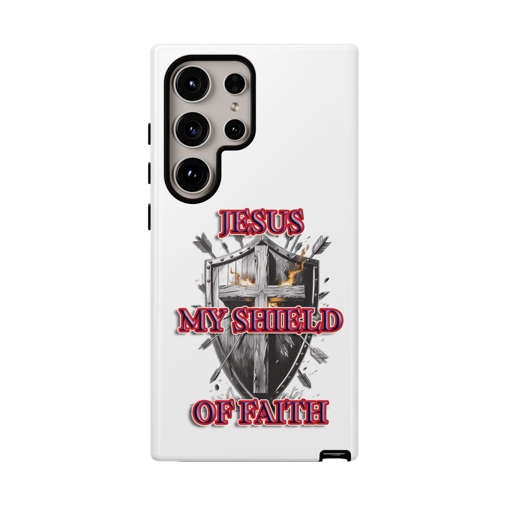 Shield | Phone Case | Jesus My Shield of Faith | Tough Cases, Christian Gift, Religious Decor, Inspirational Phone Cover, [...]