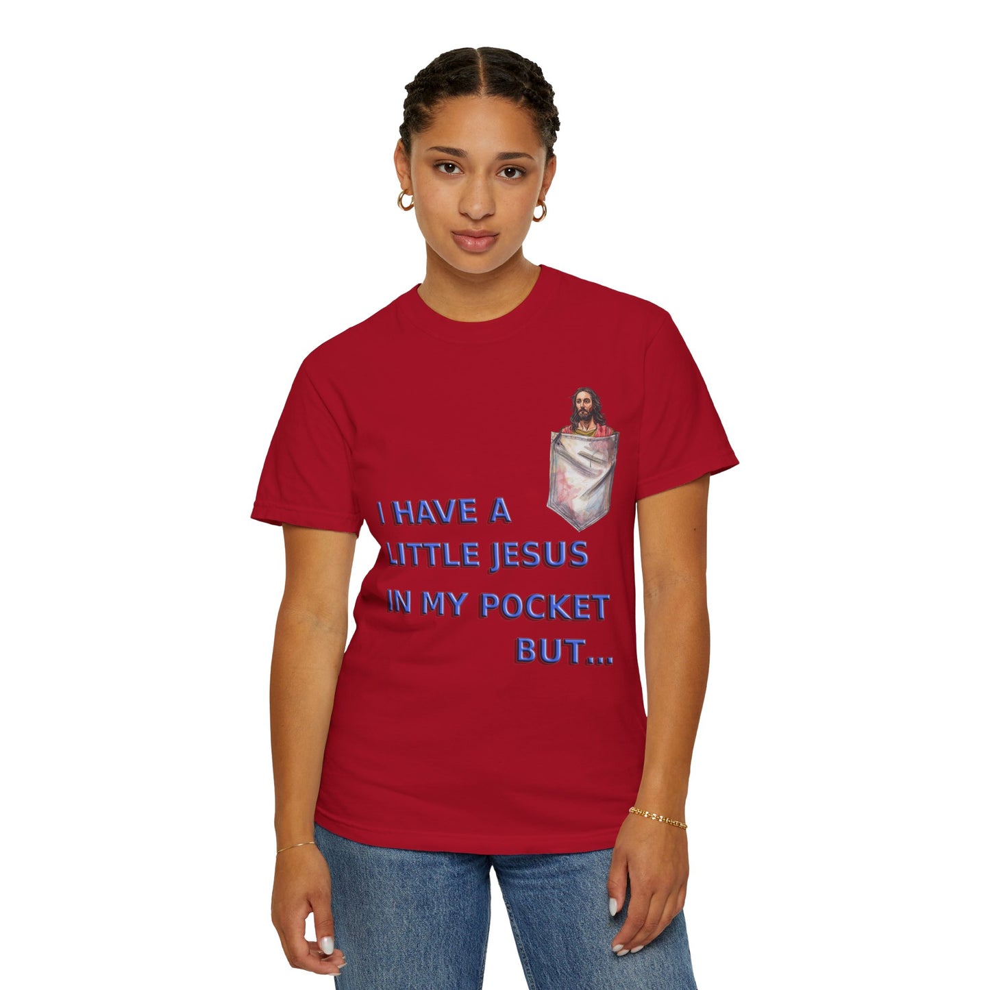 Jesus Pocket T-Shirt, Funny Religious Tee, Unisex Graphic Tee, Gift for Believers, Church Wear, Faith-Based Apparel