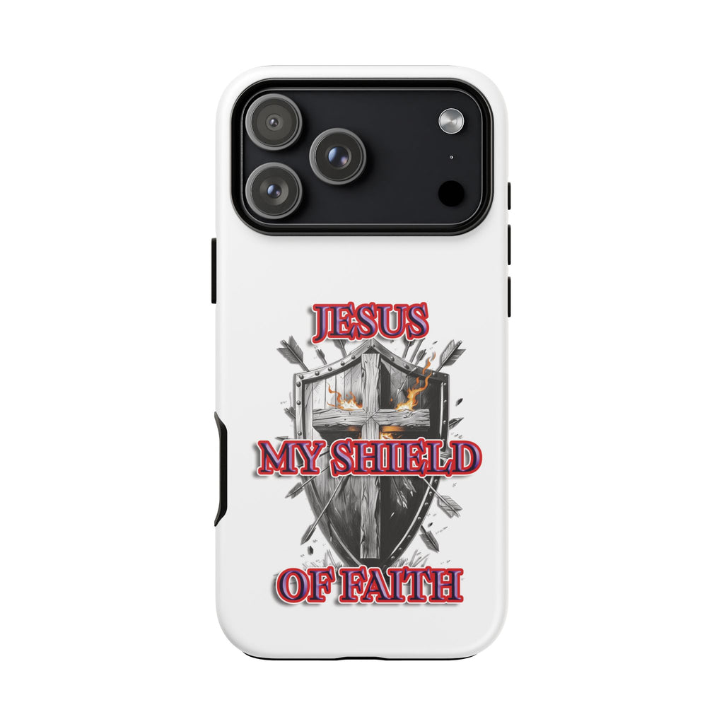Shield | Phone Case | Jesus My Shield of Faith | Tough Cases, Christian Gift, Religious Decor, Inspirational Phone Cover, [...]