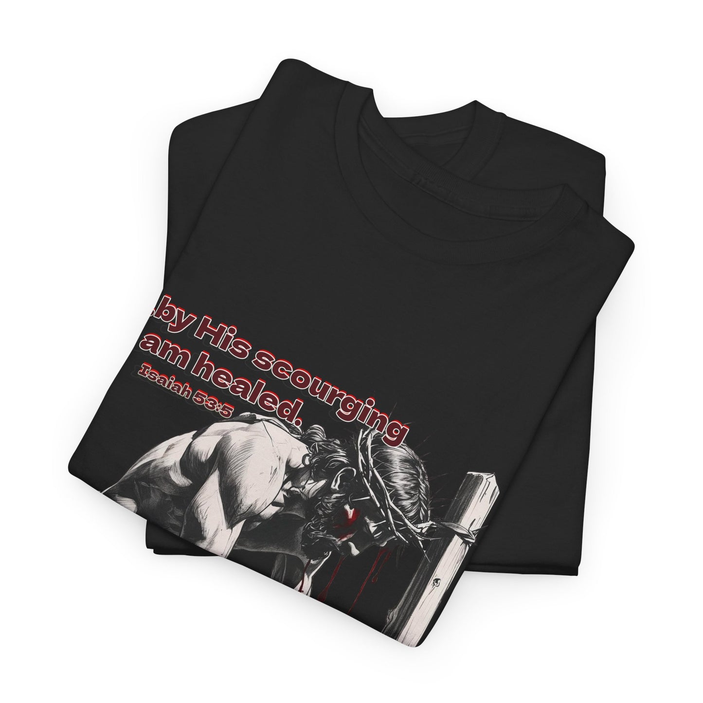 By His Strips - T-Shirt, Faith Inspired Gift, Spiritual Apparel, Church Wear