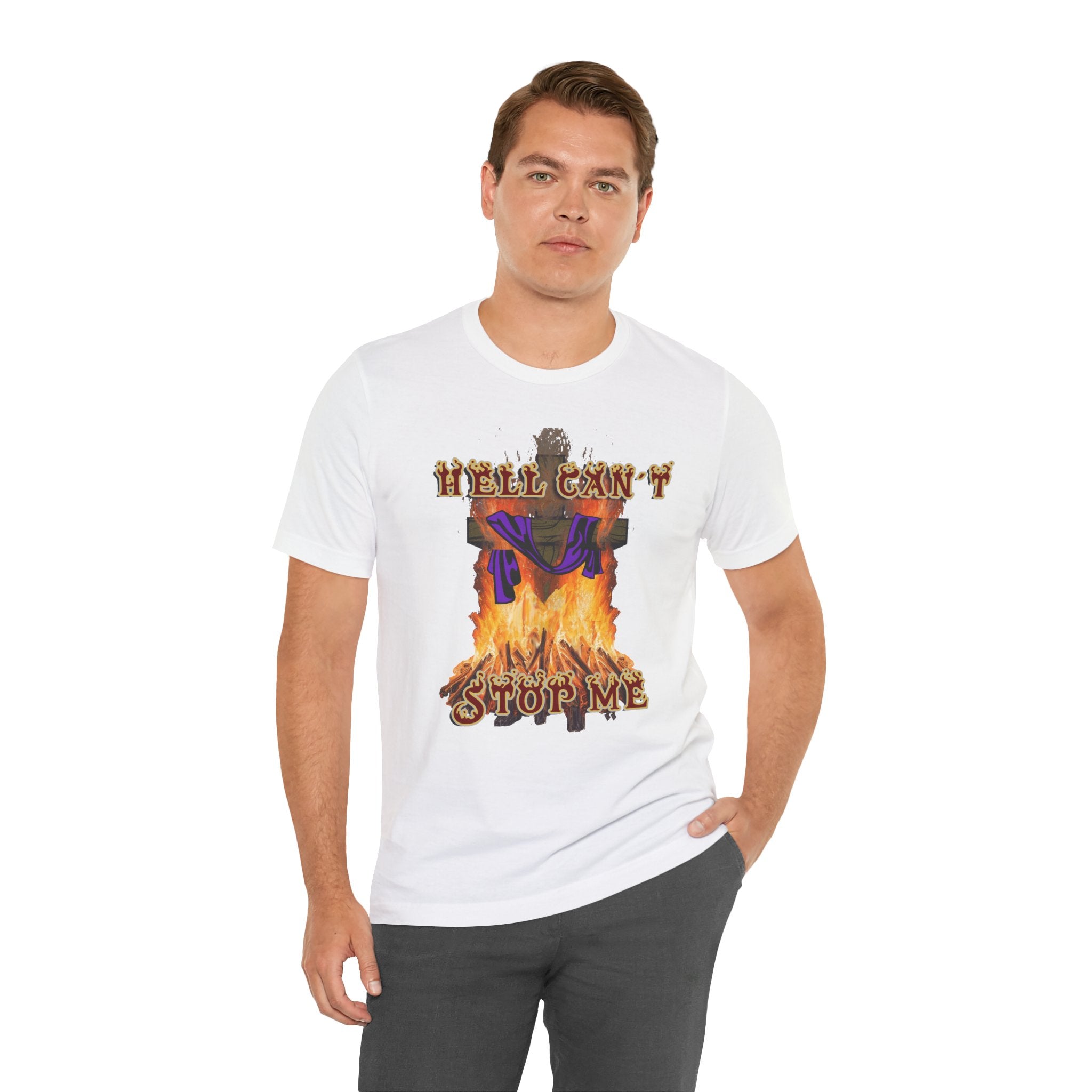 Hell Can't Stop Me –  Nehemiah 9:19 - Faith Over Fire Christian T-Shirt