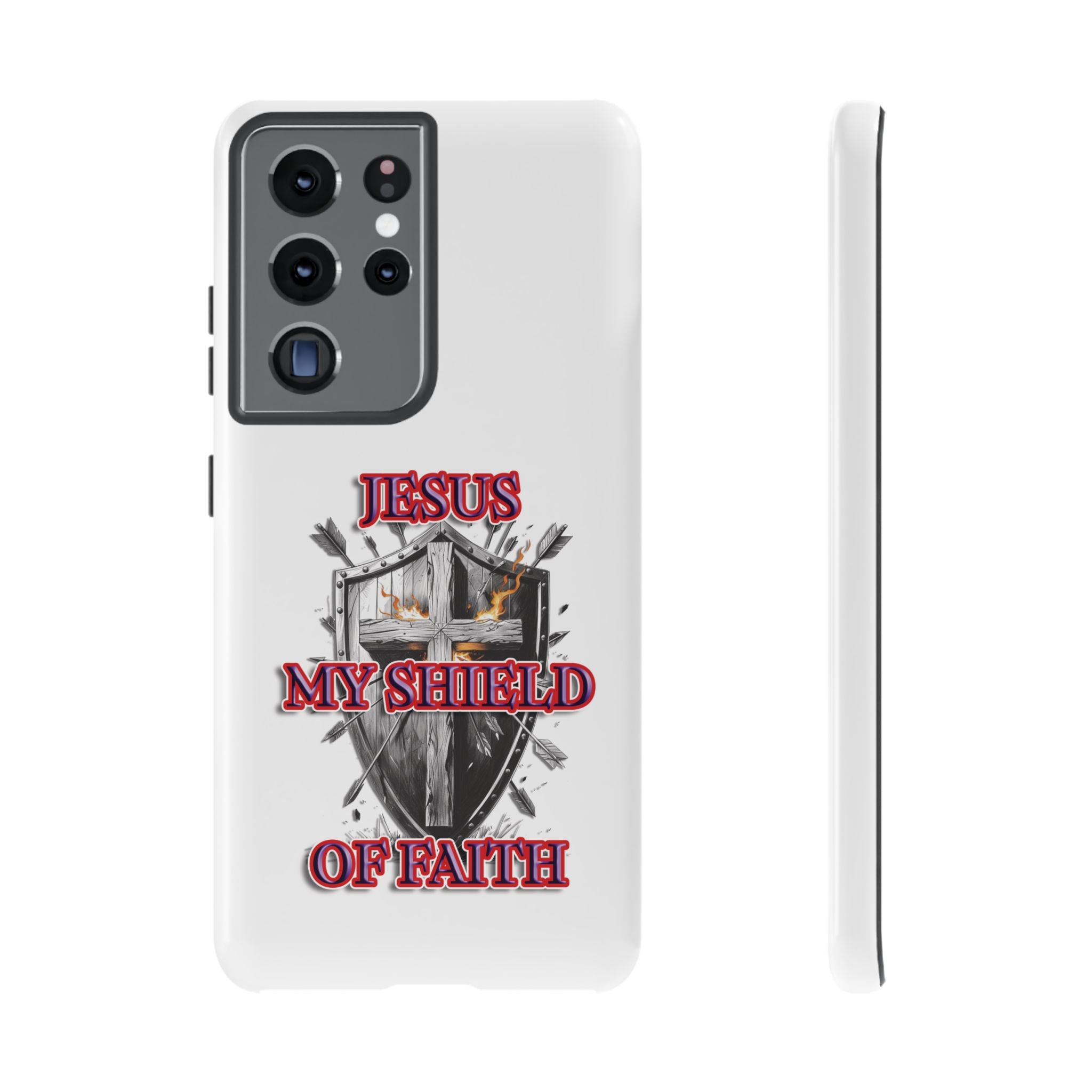 Shield | Phone Case | Jesus My Shield of Faith | Tough Cases, Christian Gift, Religious Decor, Inspirational Phone Cover, [...]