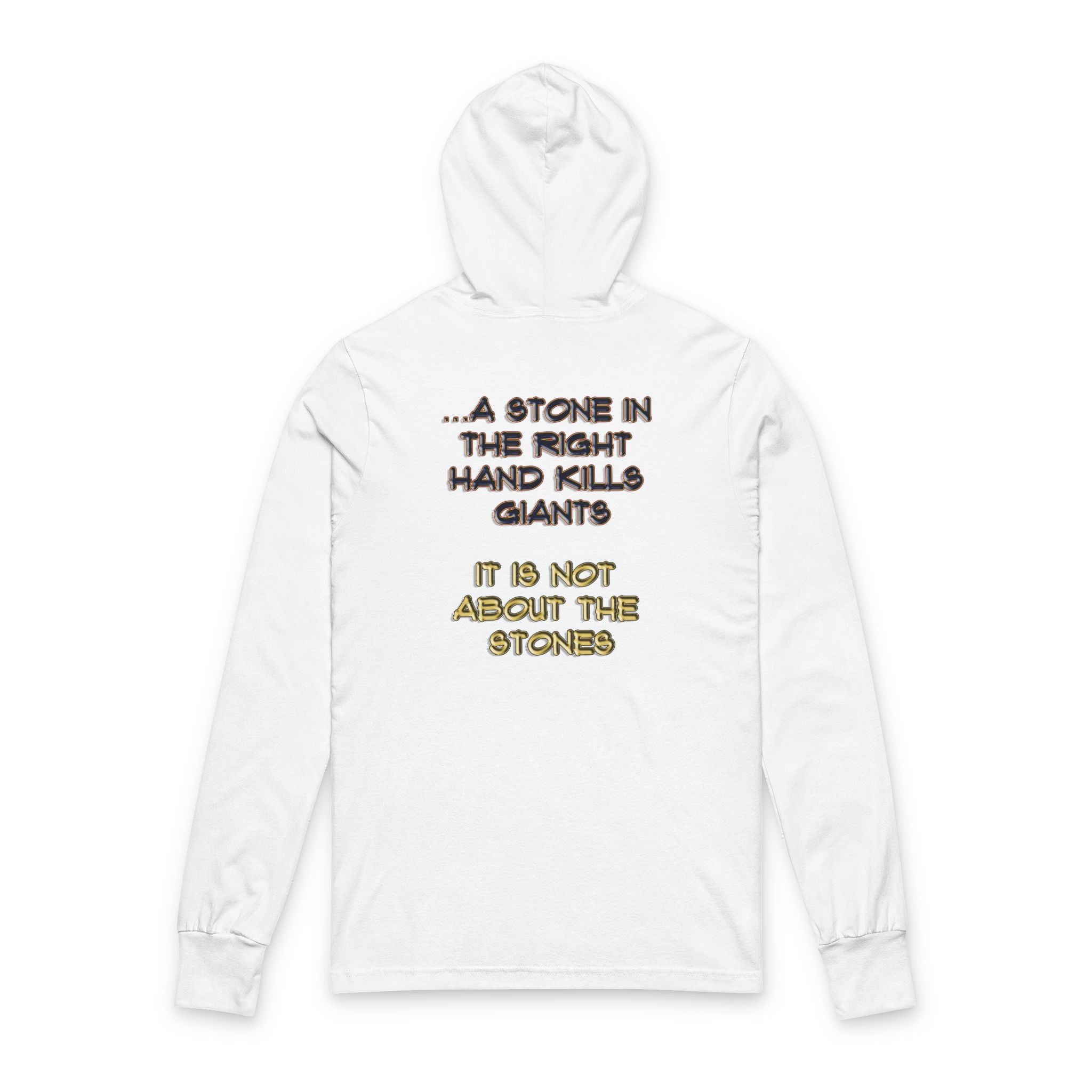 A Stone - Light Hoodie -Genesis 4:8 | 1 Samuel 17:49-50 | Two Men, Two Hearts"