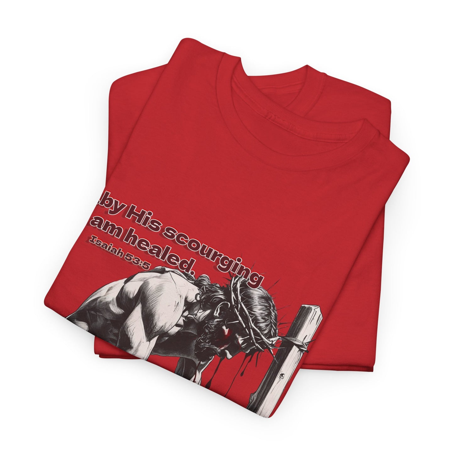 By His Strips - T-Shirt, Faith Inspired Gift, Spiritual Apparel, Church Wear