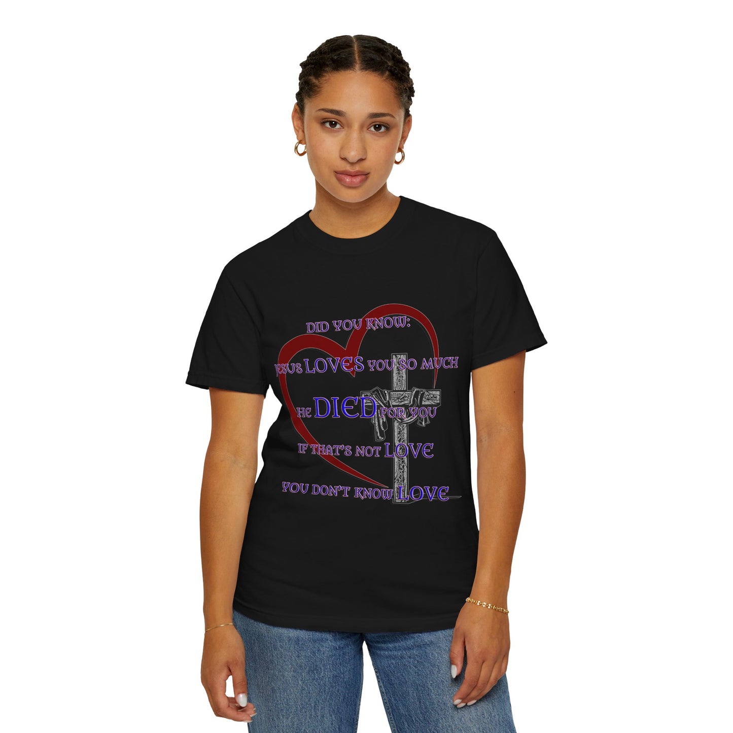 Jesus Loves You Christian T-Shirt | Faith-Inspired Comfort Colors Apparel | Spiritual Gift
