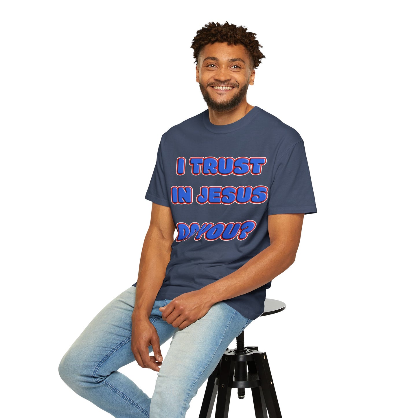 Jesus Trust Christian T-Shirt | Faith-Inspired Comfort Colors Apparel | Spiritual Encouragement Wear