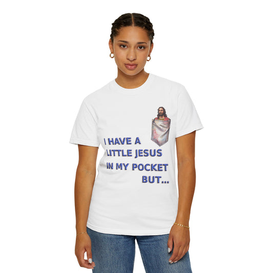Jesus Pocket T-Shirt, Funny Religious Tee, Unisex Graphic Tee, Gift for Believers, Church Wear, Faith-Based Apparel