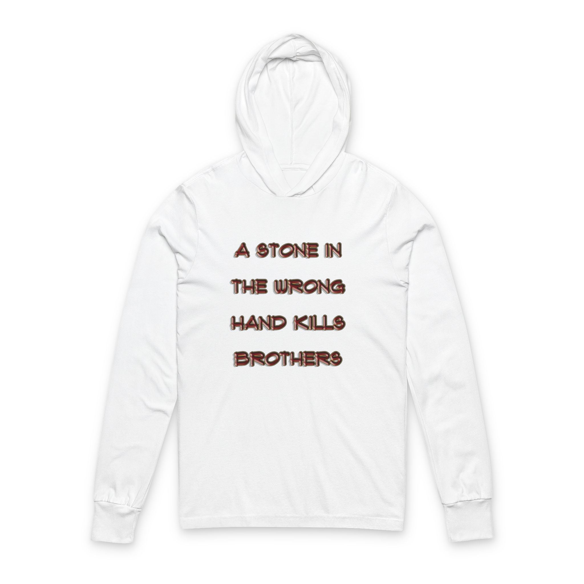 A Stone - Light Hoodie -Genesis 4:8 | 1 Samuel 17:49-50 | Two Men, Two Hearts"