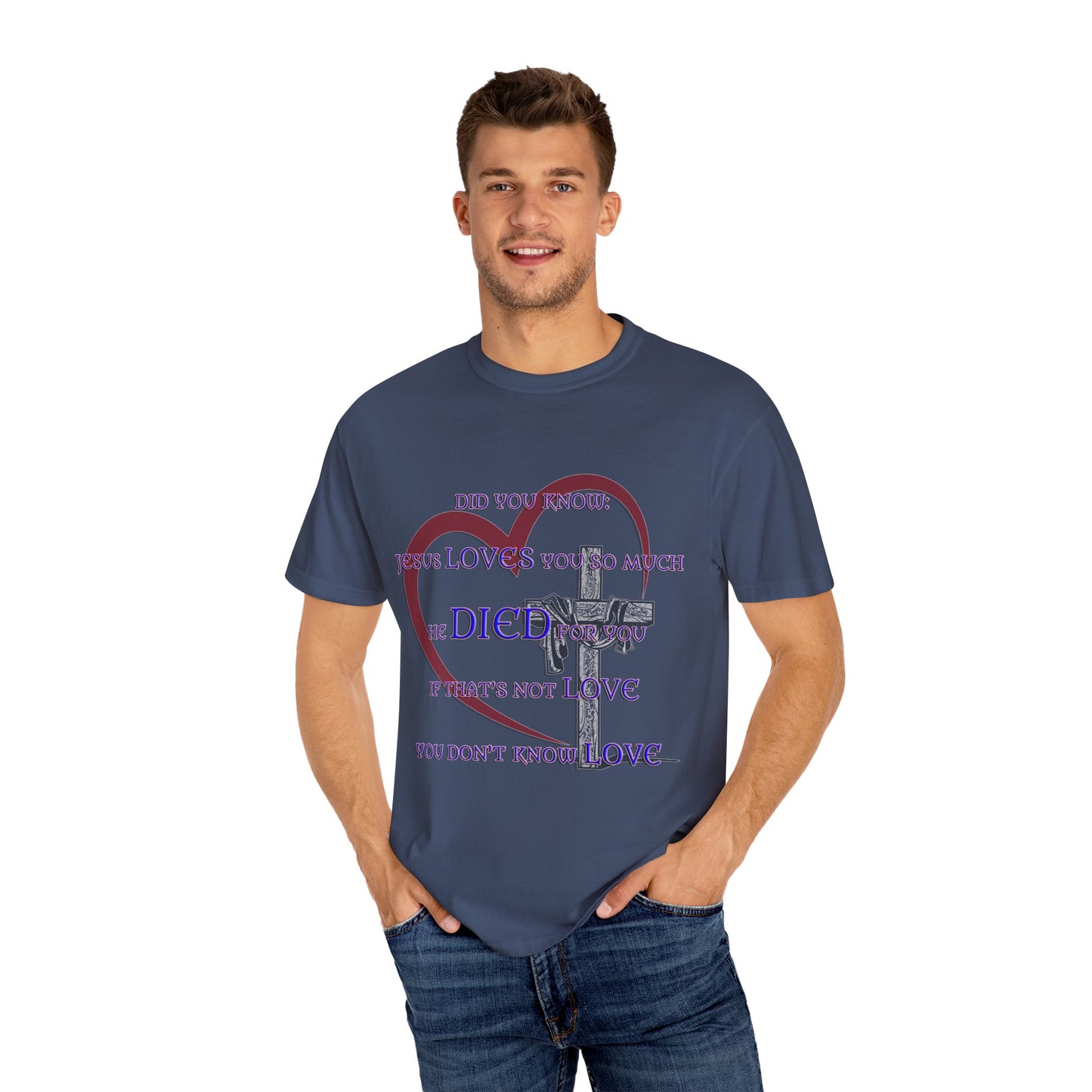 Jesus Loves You Christian T-Shirt | Faith-Inspired Comfort Colors Apparel | Spiritual Gift