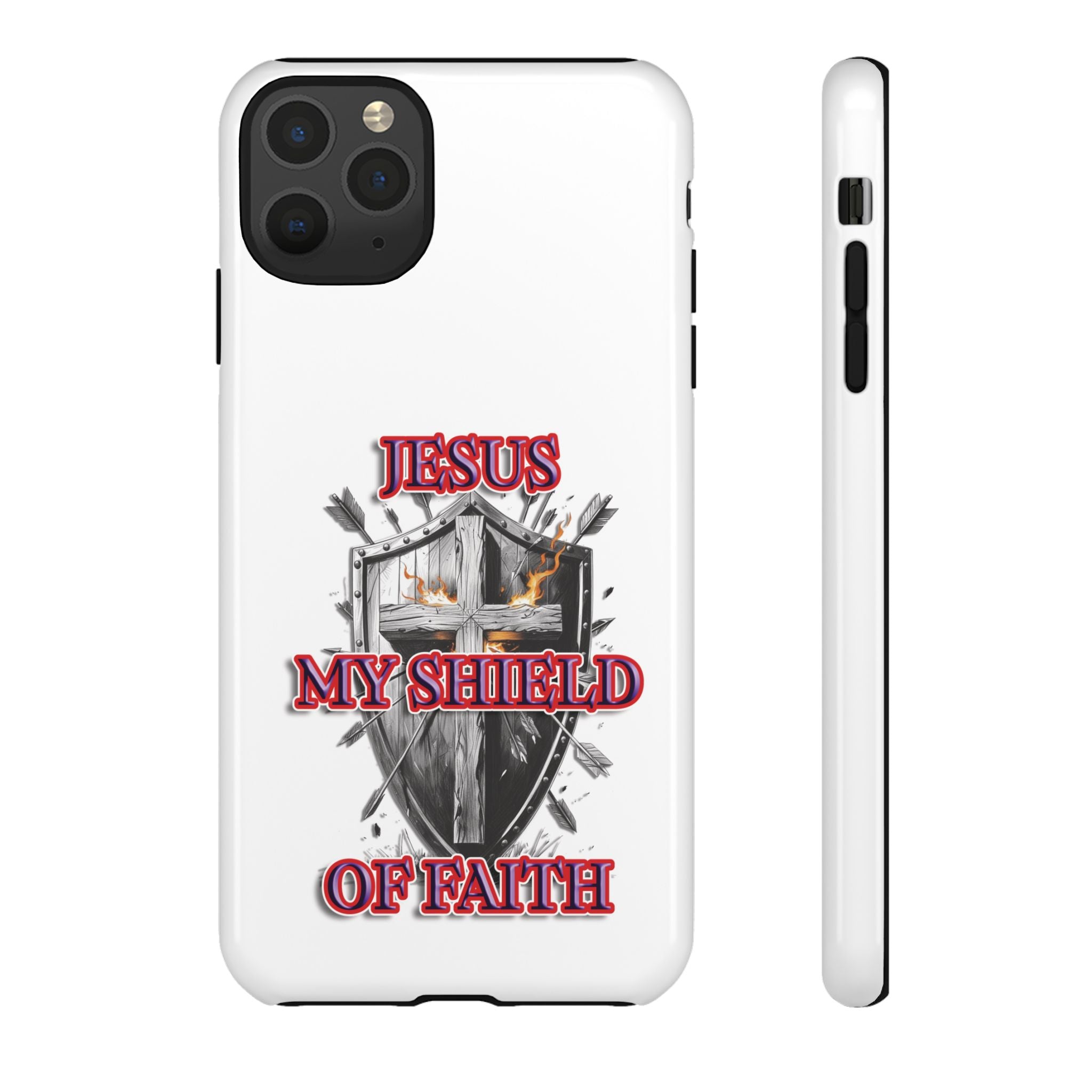 Shield | Phone Case | Jesus My Shield of Faith | Tough Cases, Christian Gift, Religious Decor, Inspirational Phone Cover, [...]