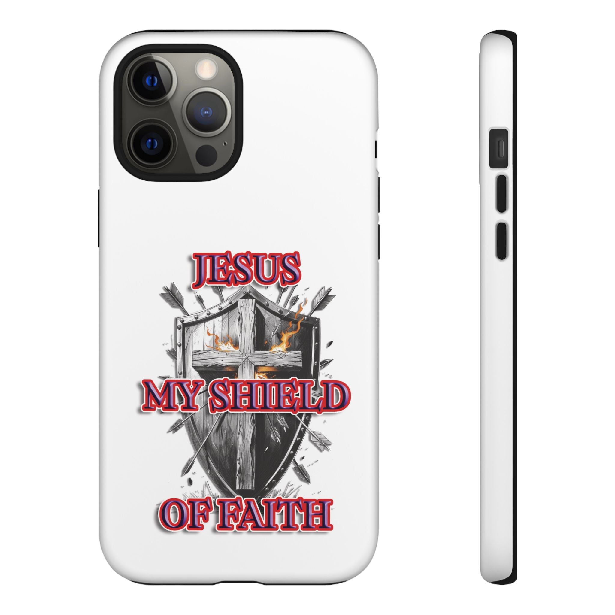 Shield | Phone Case | Jesus My Shield of Faith | Tough Cases, Christian Gift, Religious Decor, Inspirational Phone Cover, [...]