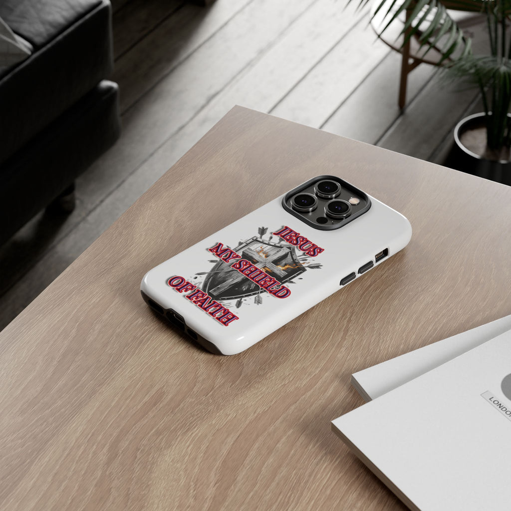 Shield | Phone Case | Jesus My Shield of Faith | Tough Cases, Christian Gift, Religious Decor, Inspirational Phone Cover, [...]