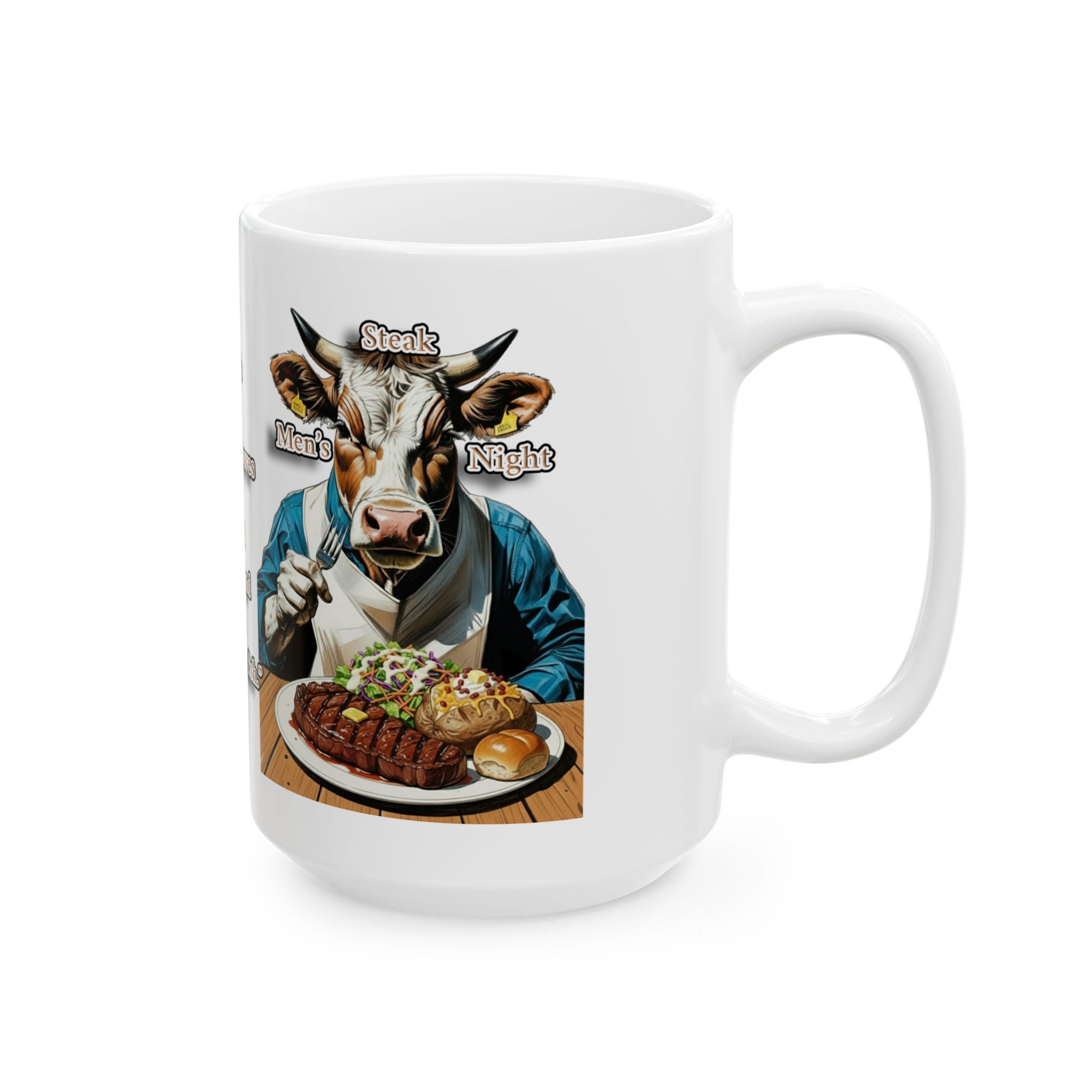 Men’s Steak Night Mug - Mark 6:35 Brotherhood and Fellowship Drinkware