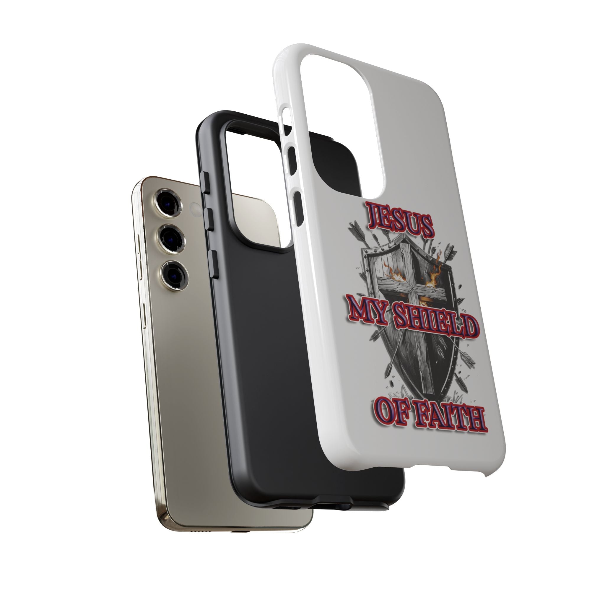 Shield | Phone Case | Jesus My Shield of Faith | Tough Cases, Christian Gift, Religious Decor, Inspirational Phone Cover, [...]