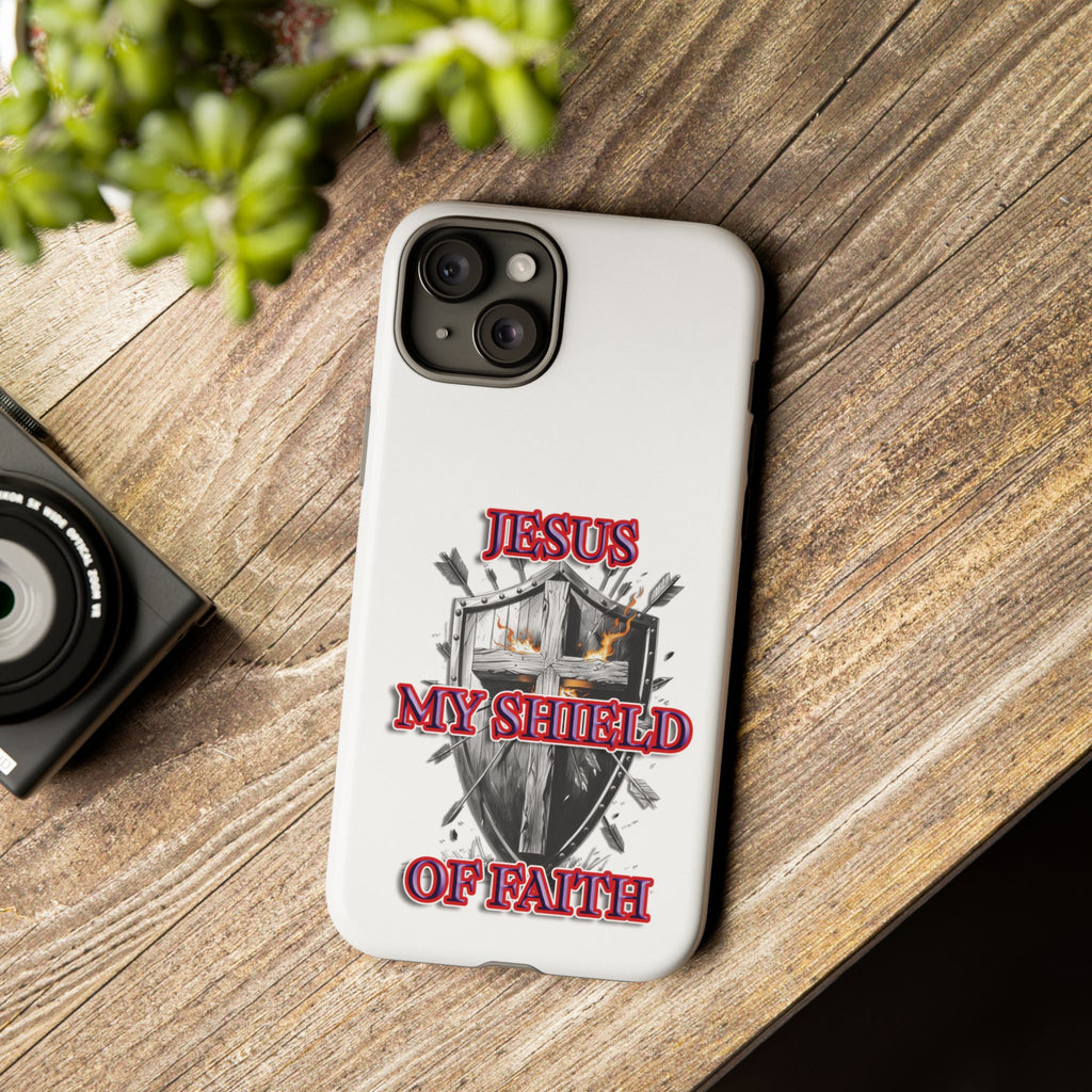 Shield | Phone Case | Jesus My Shield of Faith | Tough Cases, Christian Gift, Religious Decor, Inspirational Phone Cover, [...]